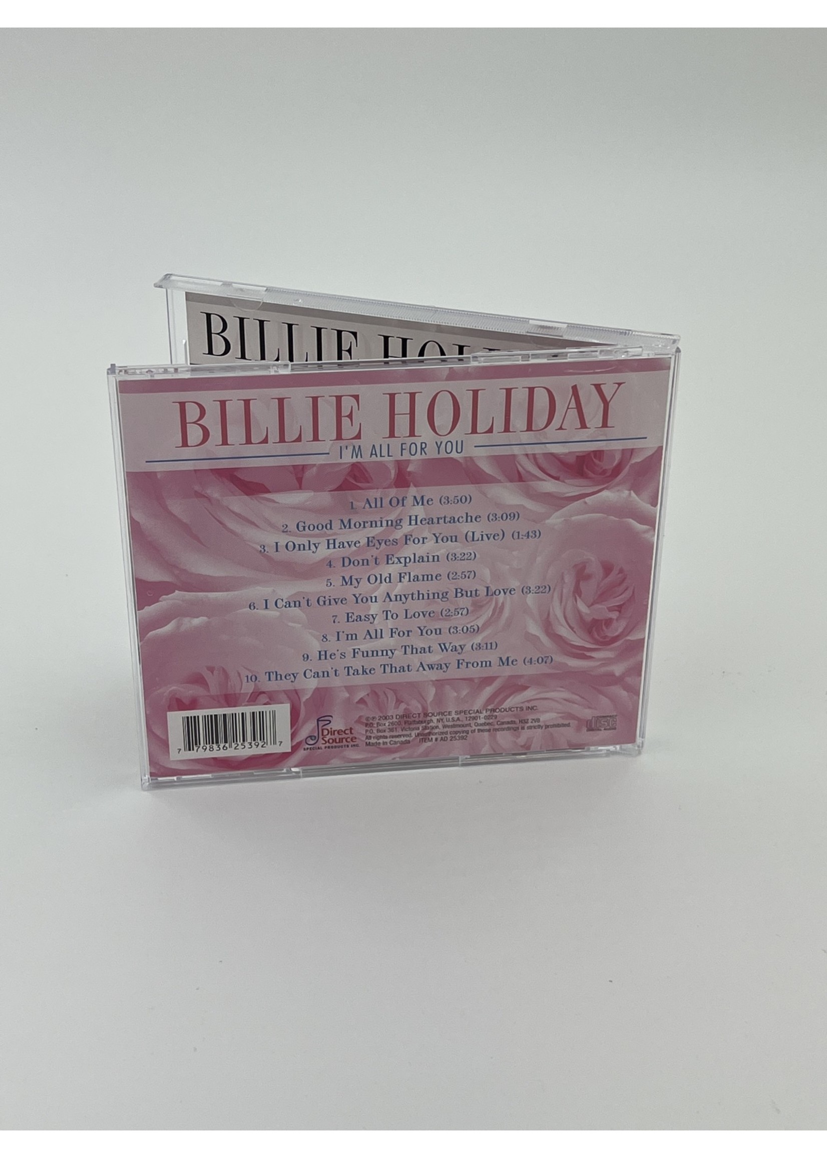 CD Billie Holiday Im All For You Cd