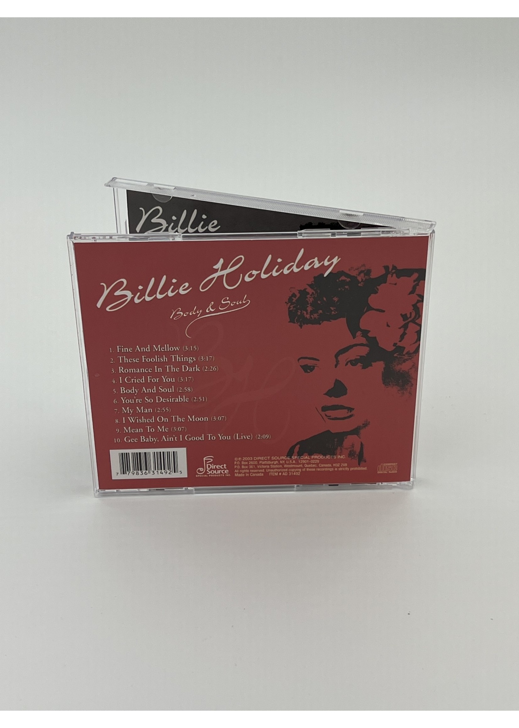 CD Billie Holiday Body And Soul Cd