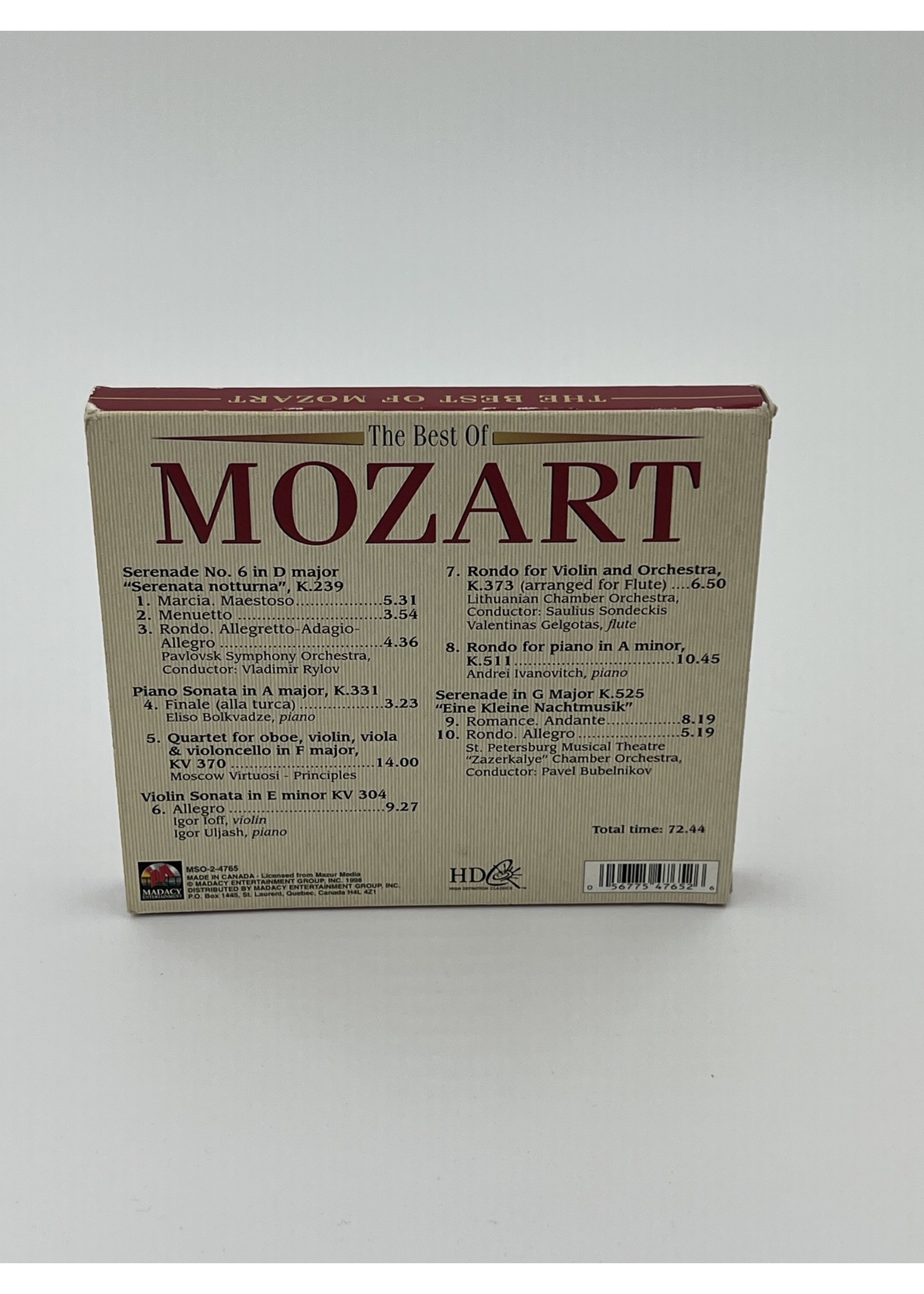 CD The Best Of Mazart 1756 To 1791 2 Cd
