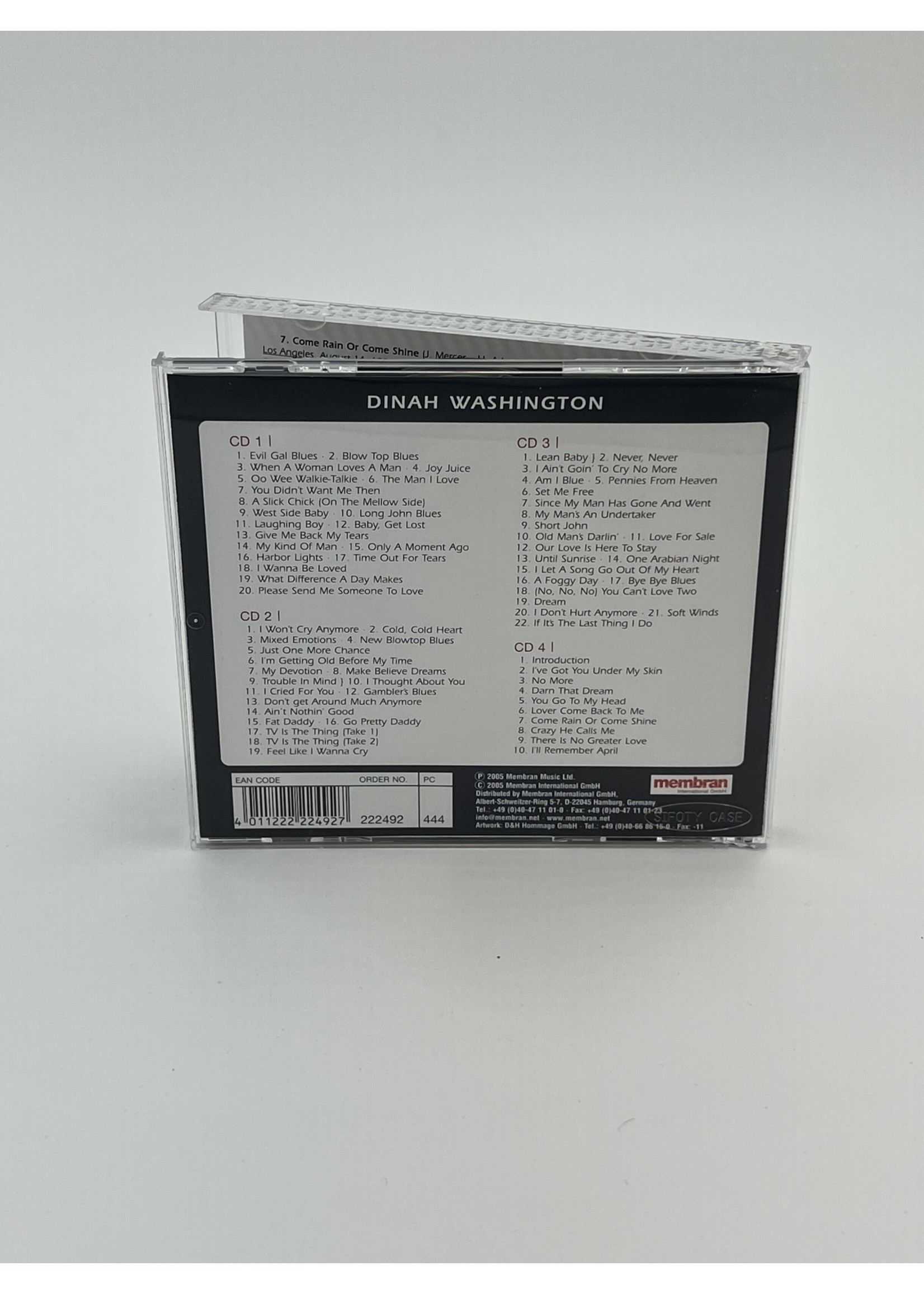 CD Dinah Washington Give Me Back My Teares 4 Cd