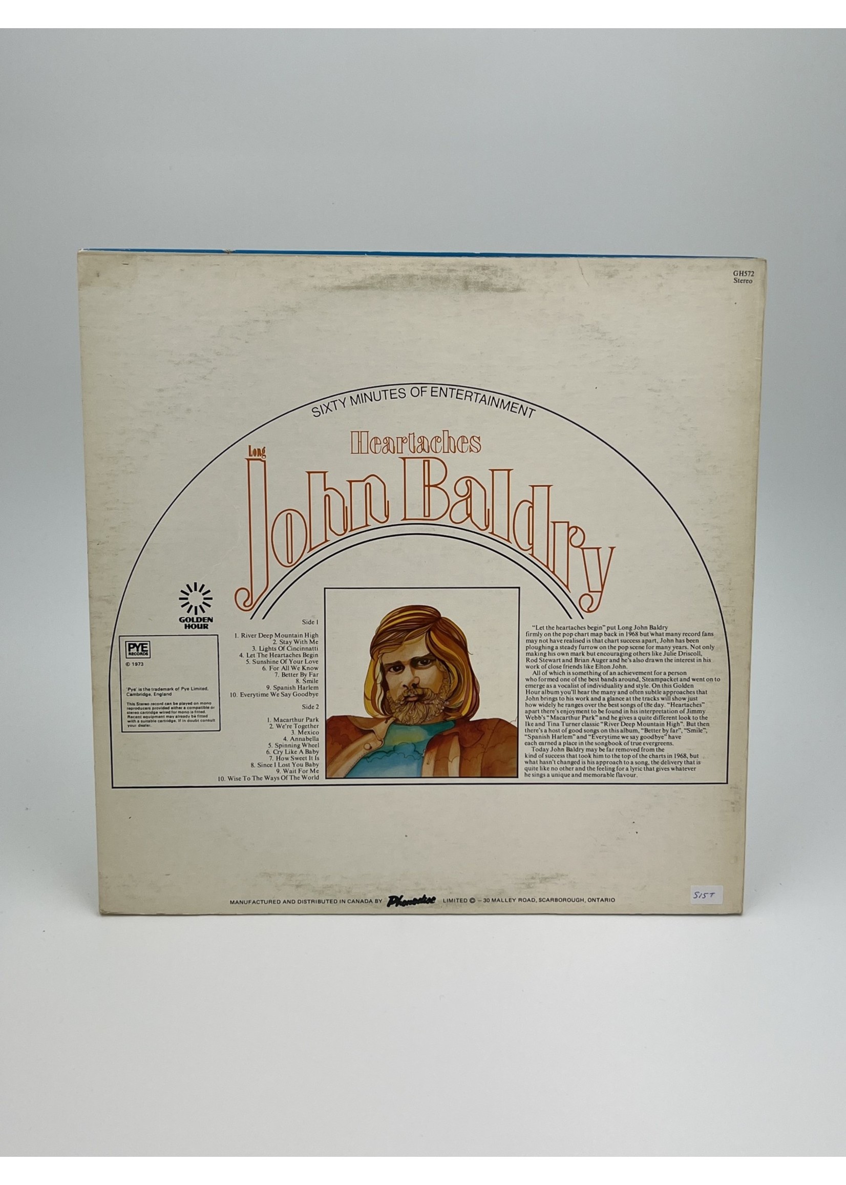 LP Long John Baldry Heartaches var2 LP Record