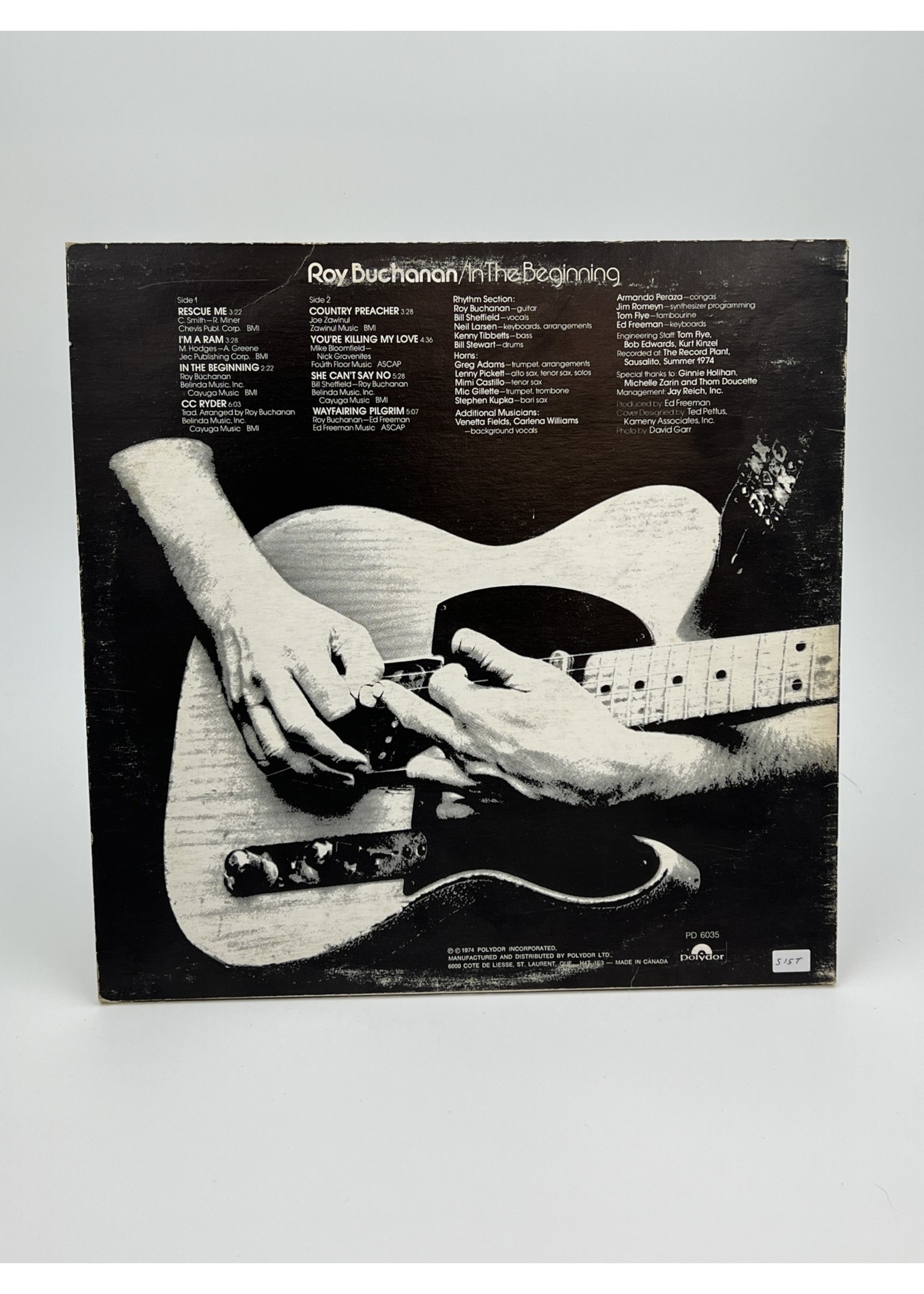 LP Roy Buchanan In The Beginning LP Record