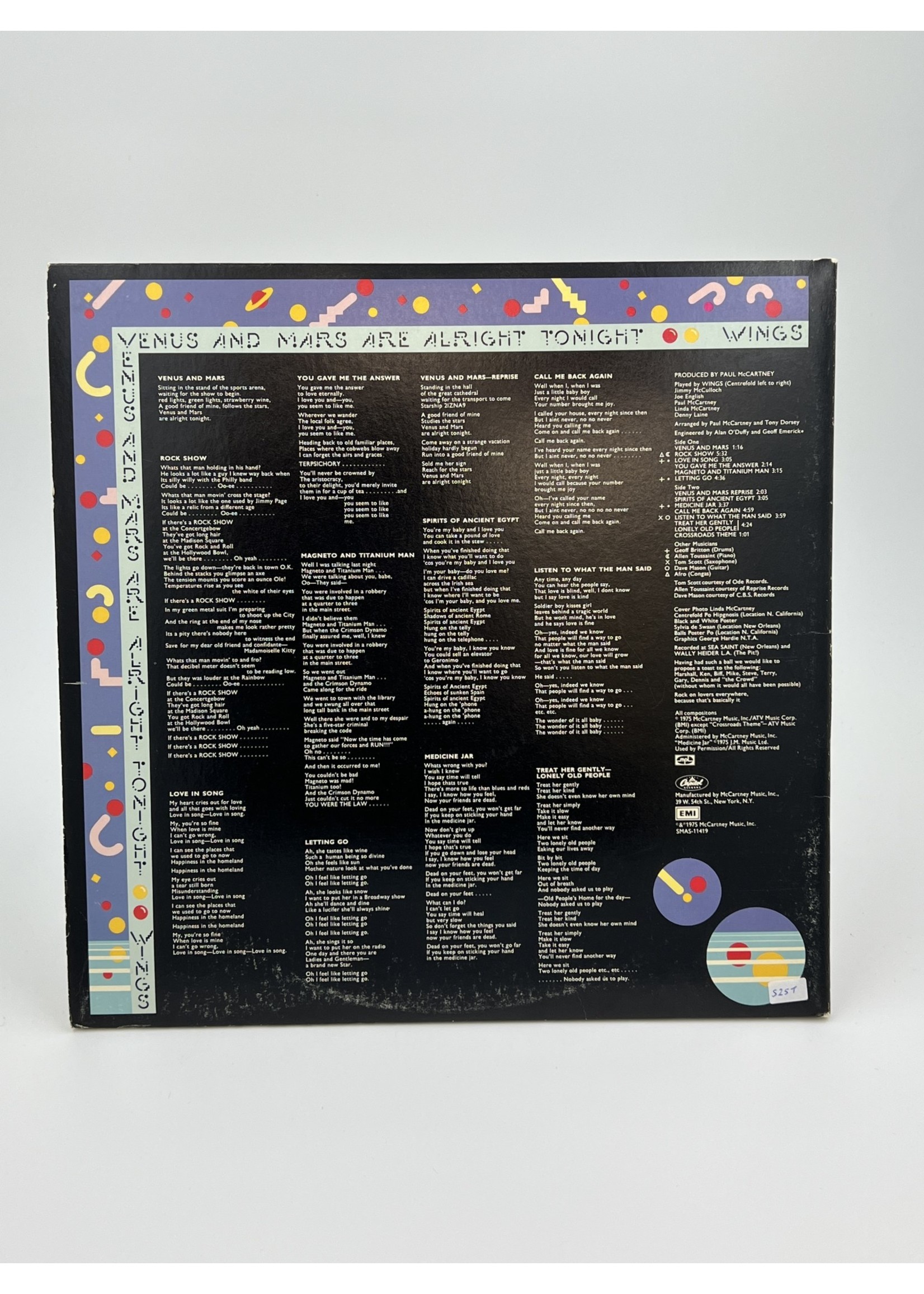 LP Paul McCartney Venus and Mars LP Record