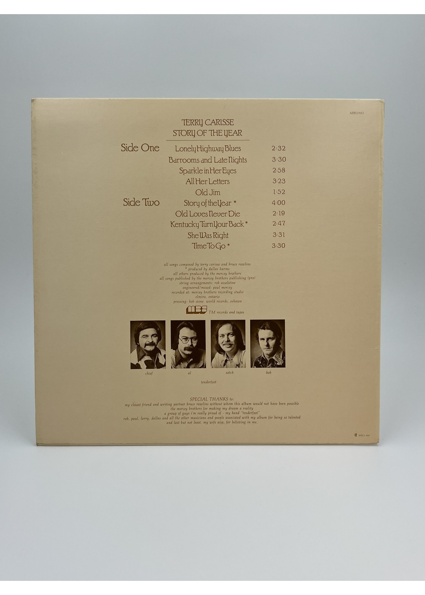 LP Terry Carisse Story Of The Year LP RECORD
