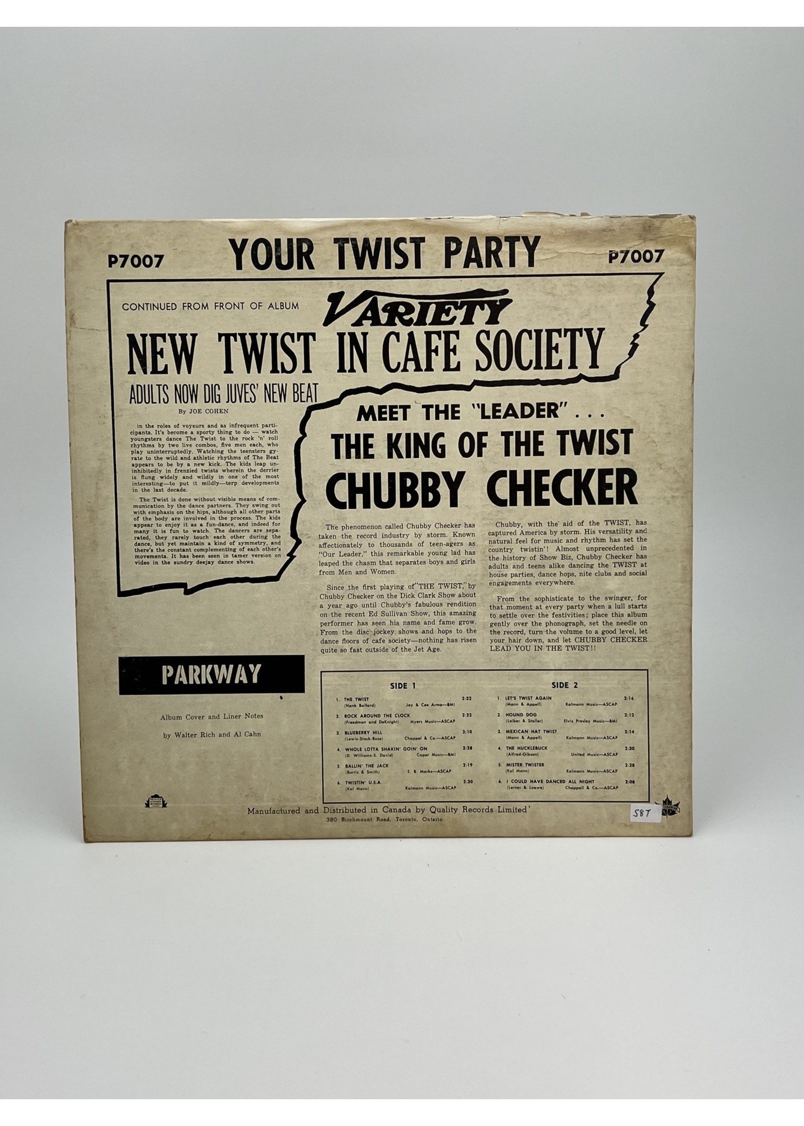 LP Chubby Checker Your Twist Party with The King of Twist LP Record