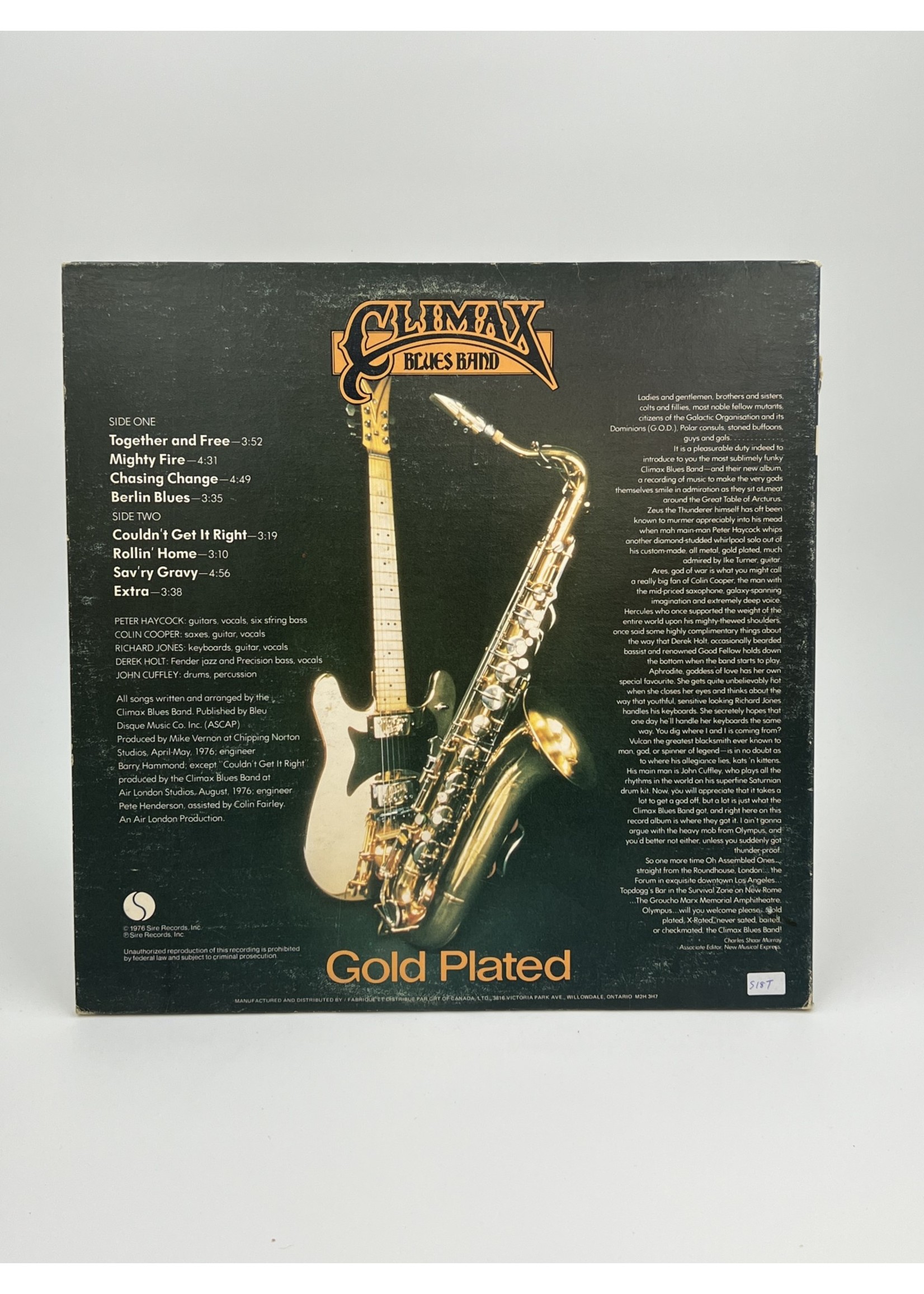 LP Climax Blues Band Gold Plated var2 LP Record