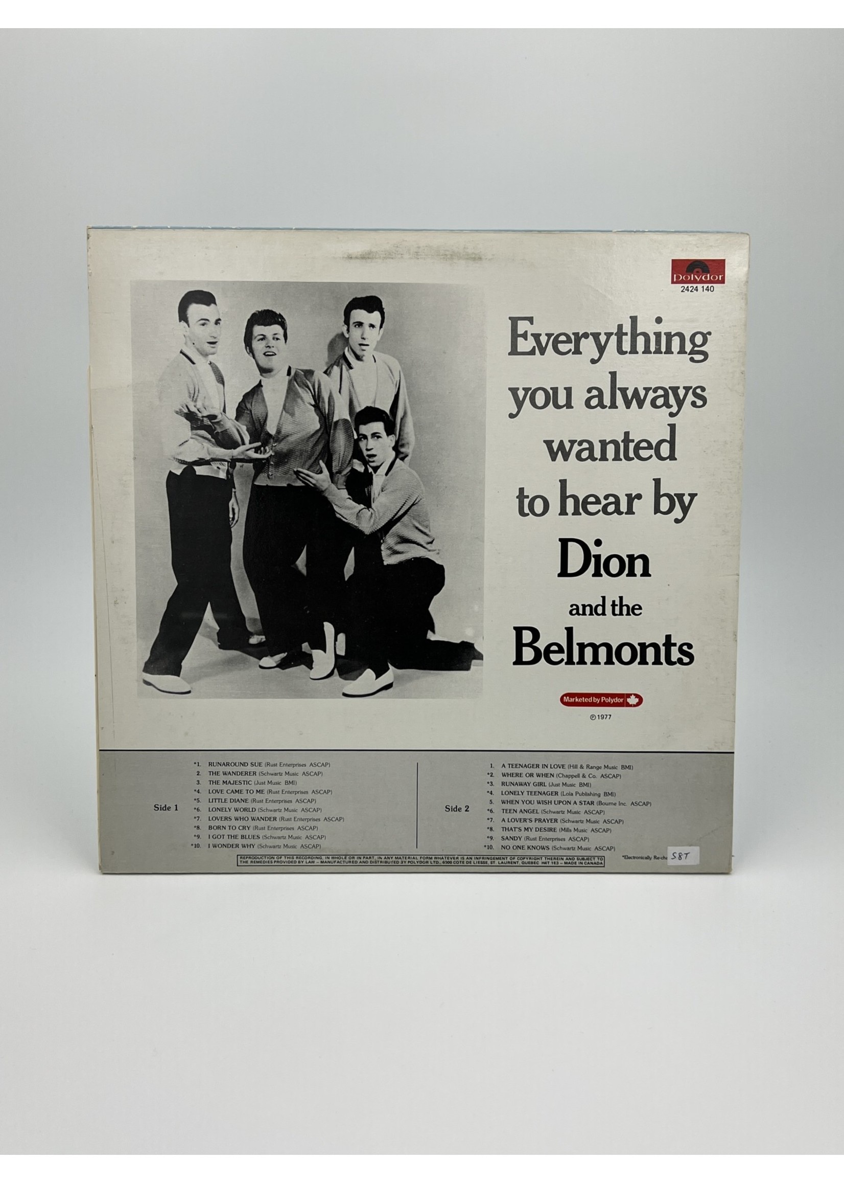 LP Dion and the Belmonts Everything you always wanted to Hear LP Record