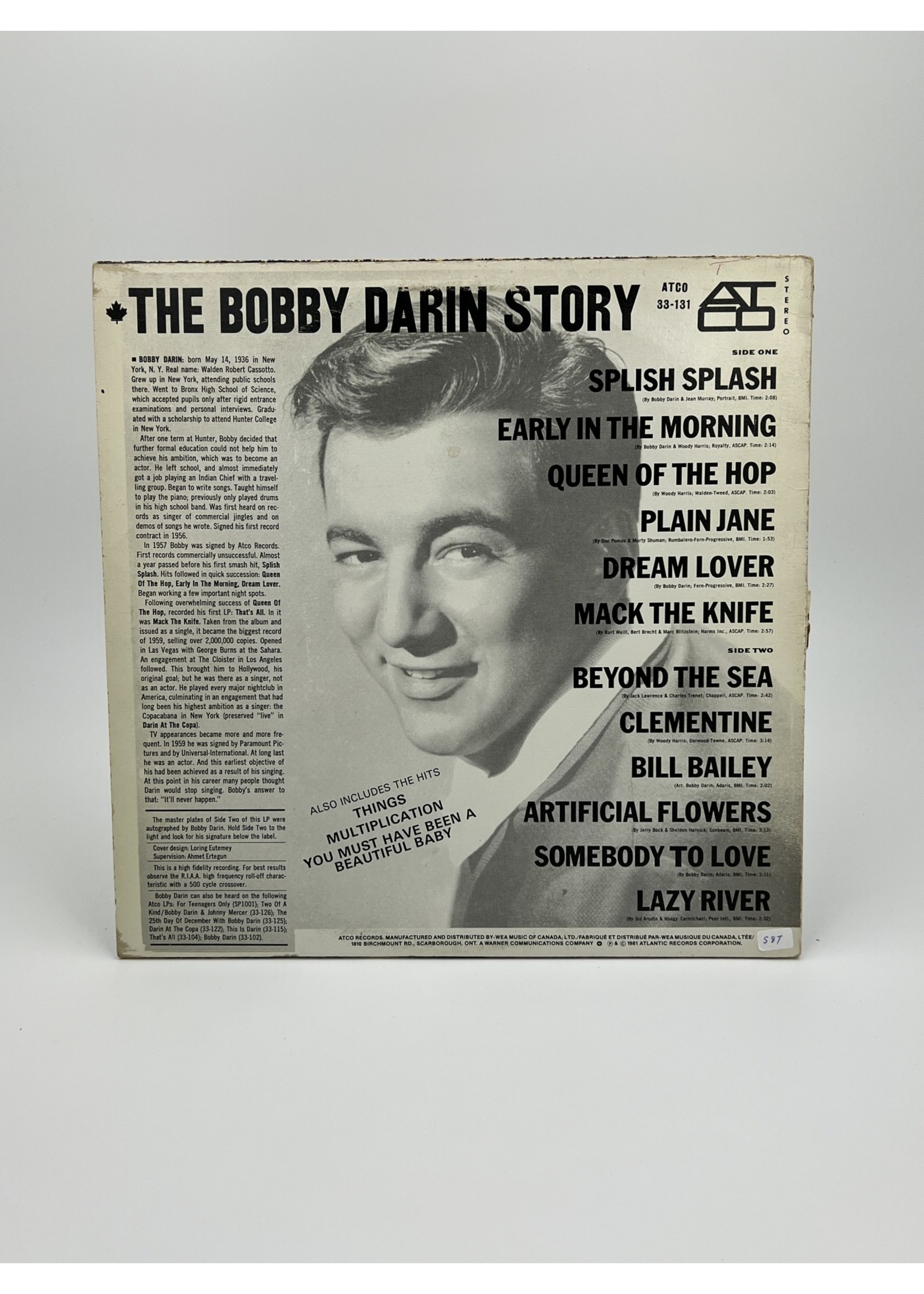 LP The Bobby Darin Story Mack the Knife LP Record