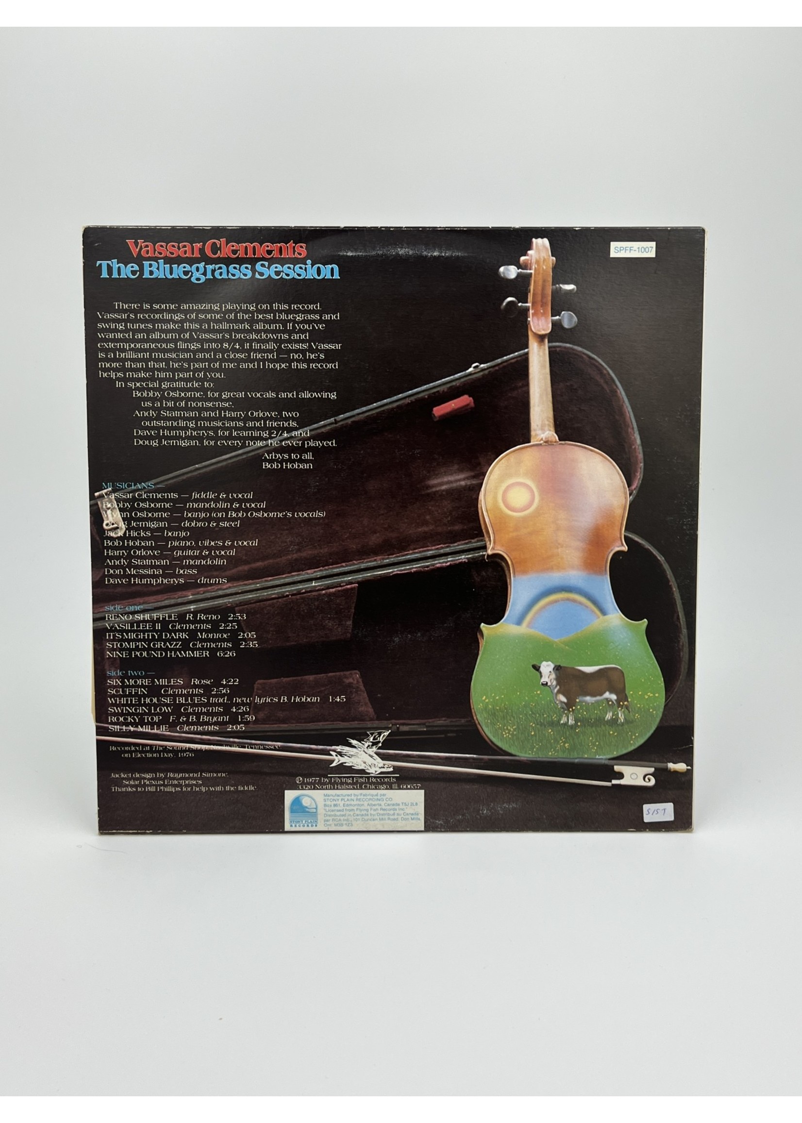 LP Vassar Clements The Bluegrass Session LP Record