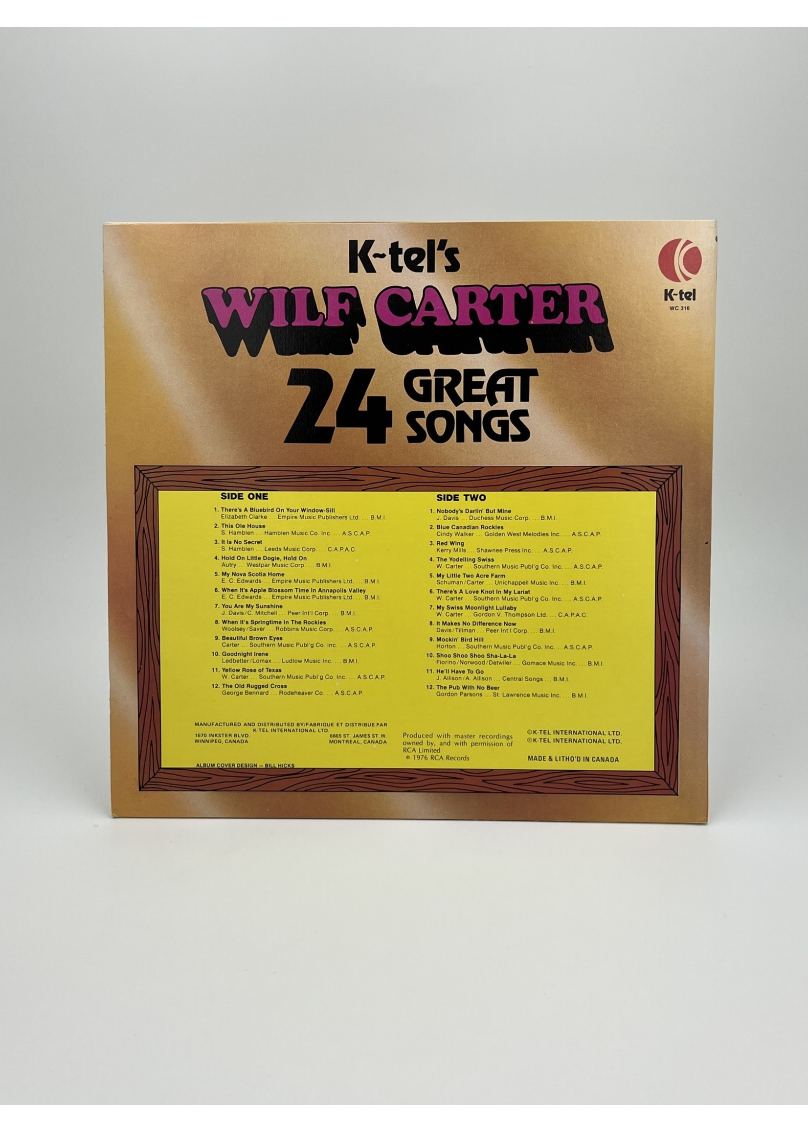 LP Wilf Carter 24 Great Songs LP Record