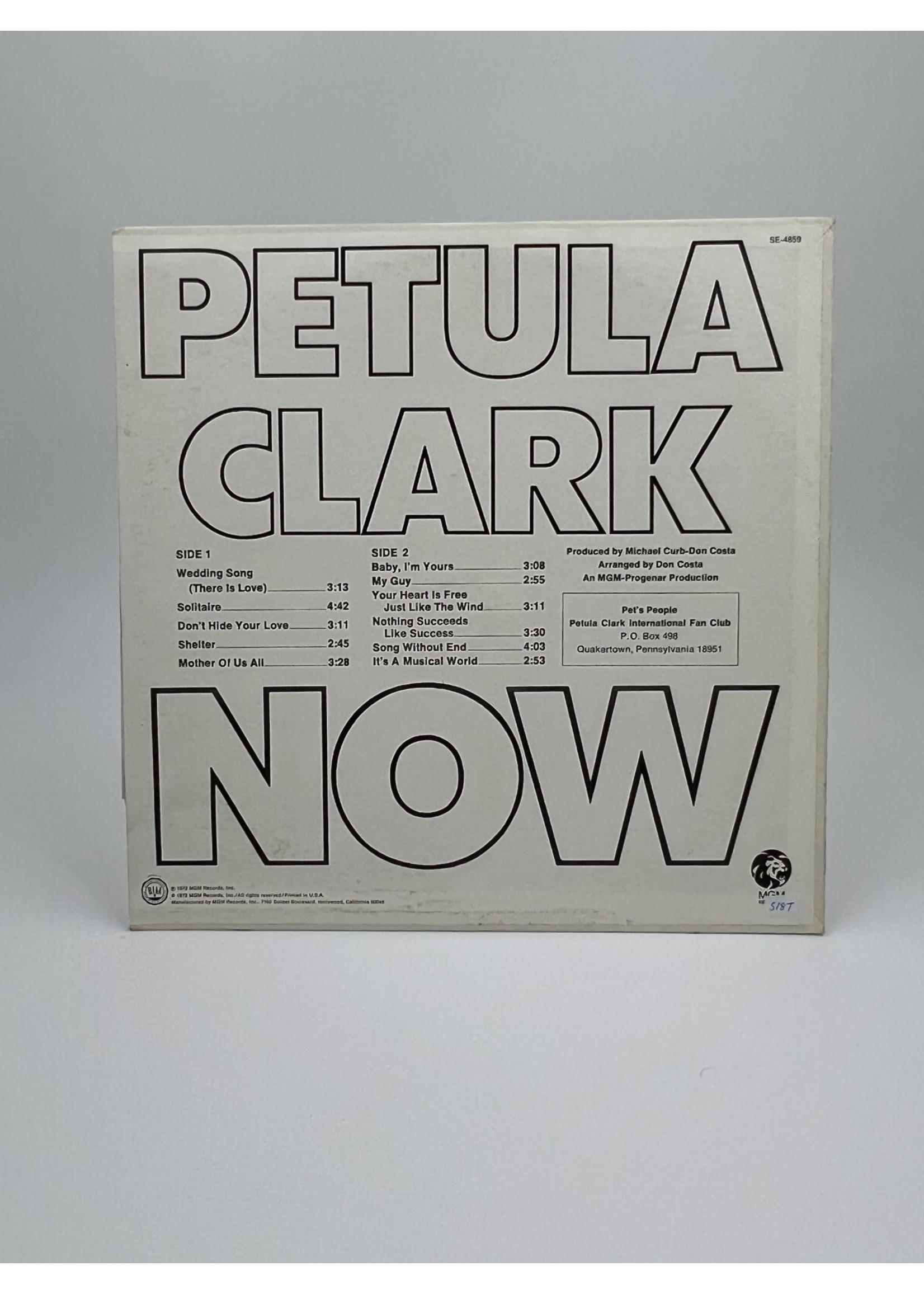 LP Petula Clark Now LP Record