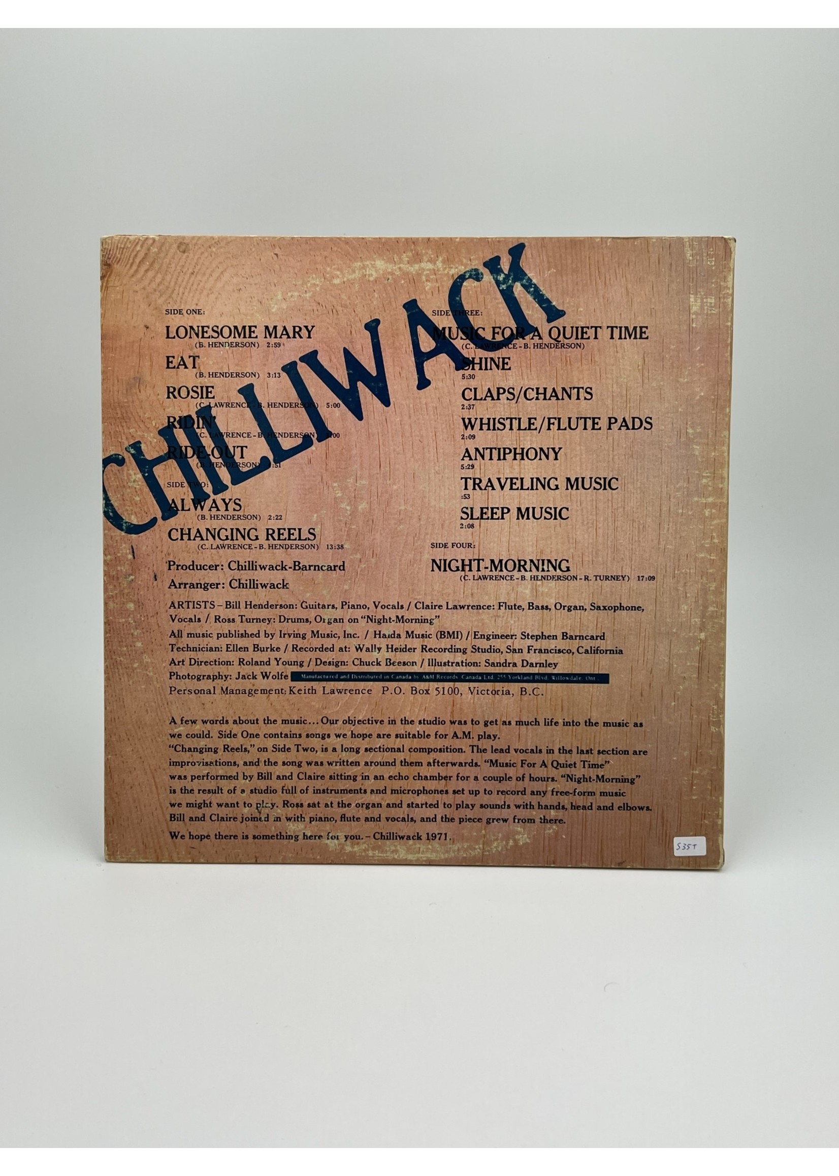 LP Chilliwack LP Record