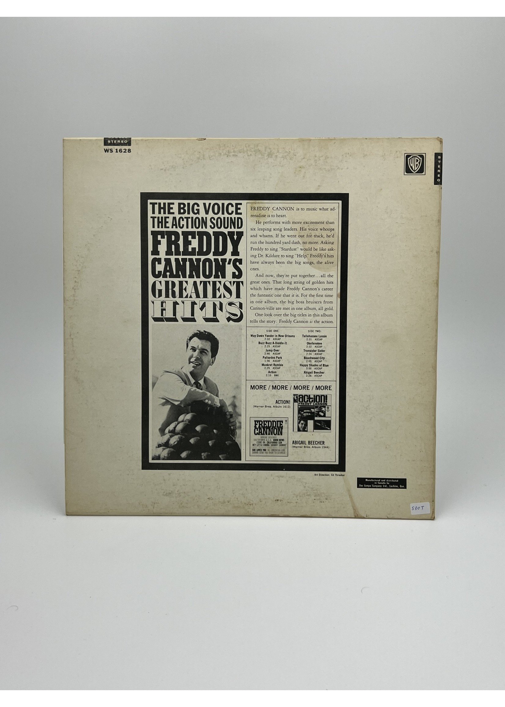 LP Freddy Cannons Greatest Hits LP Record