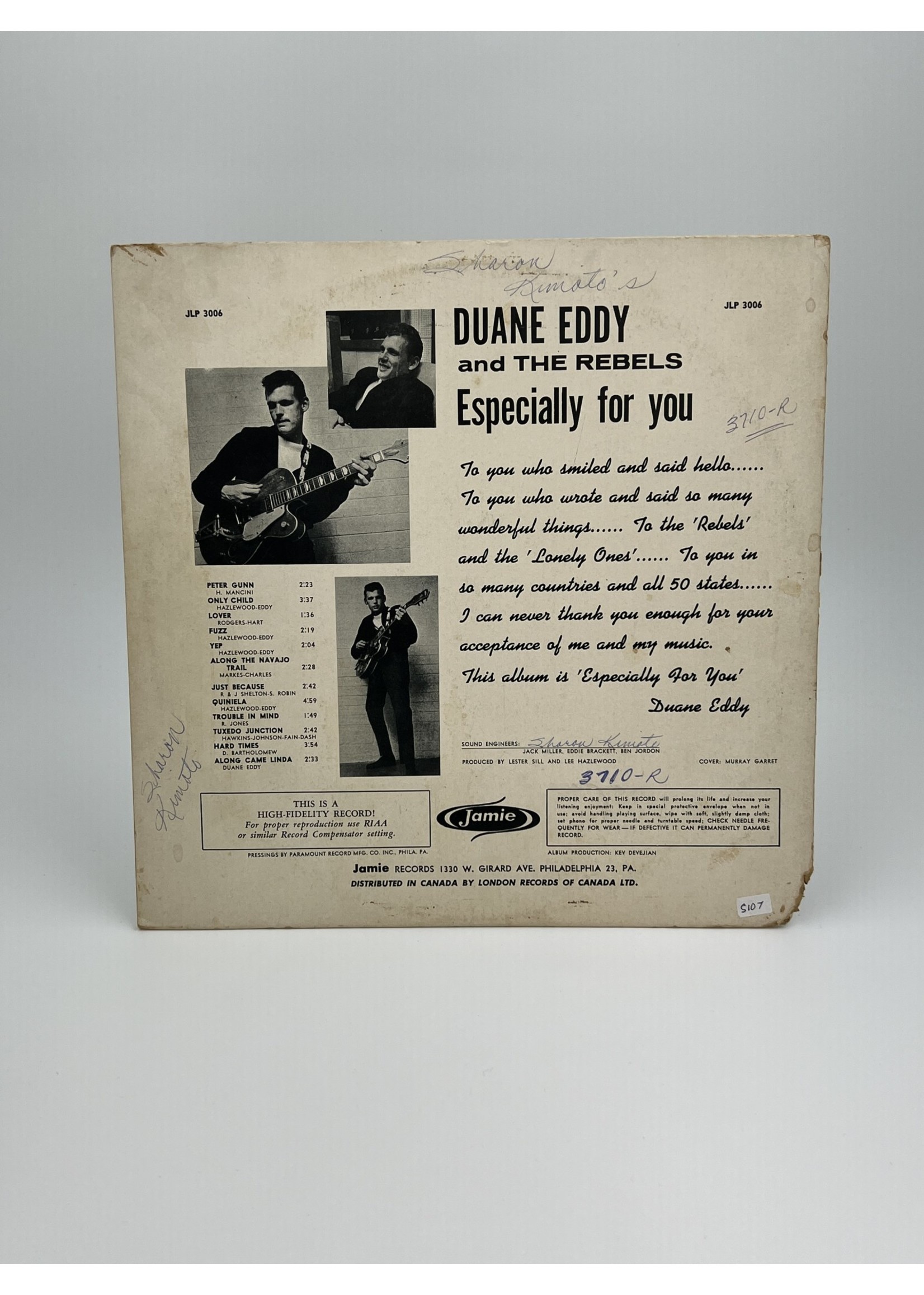 LP Duane Eddy Especially For You LP Record