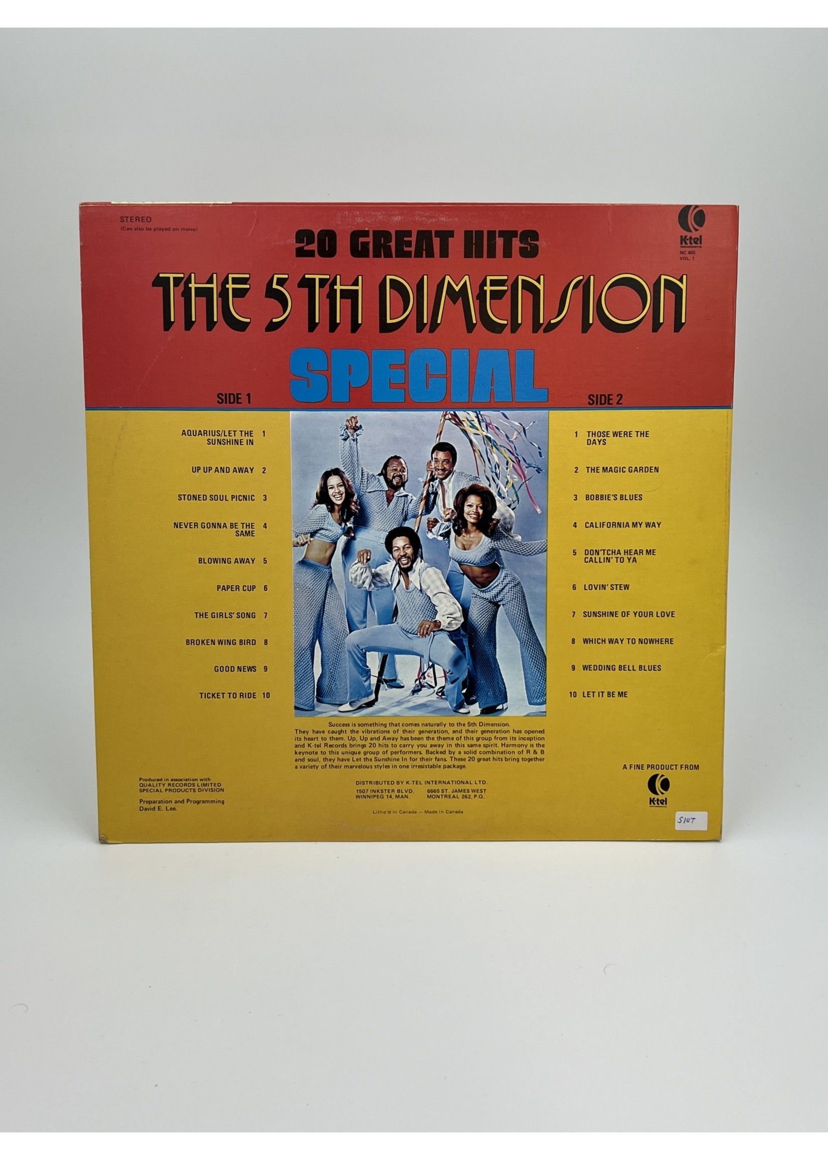 LP The 5th Dimension 20 Greatest Hits Special LP Record