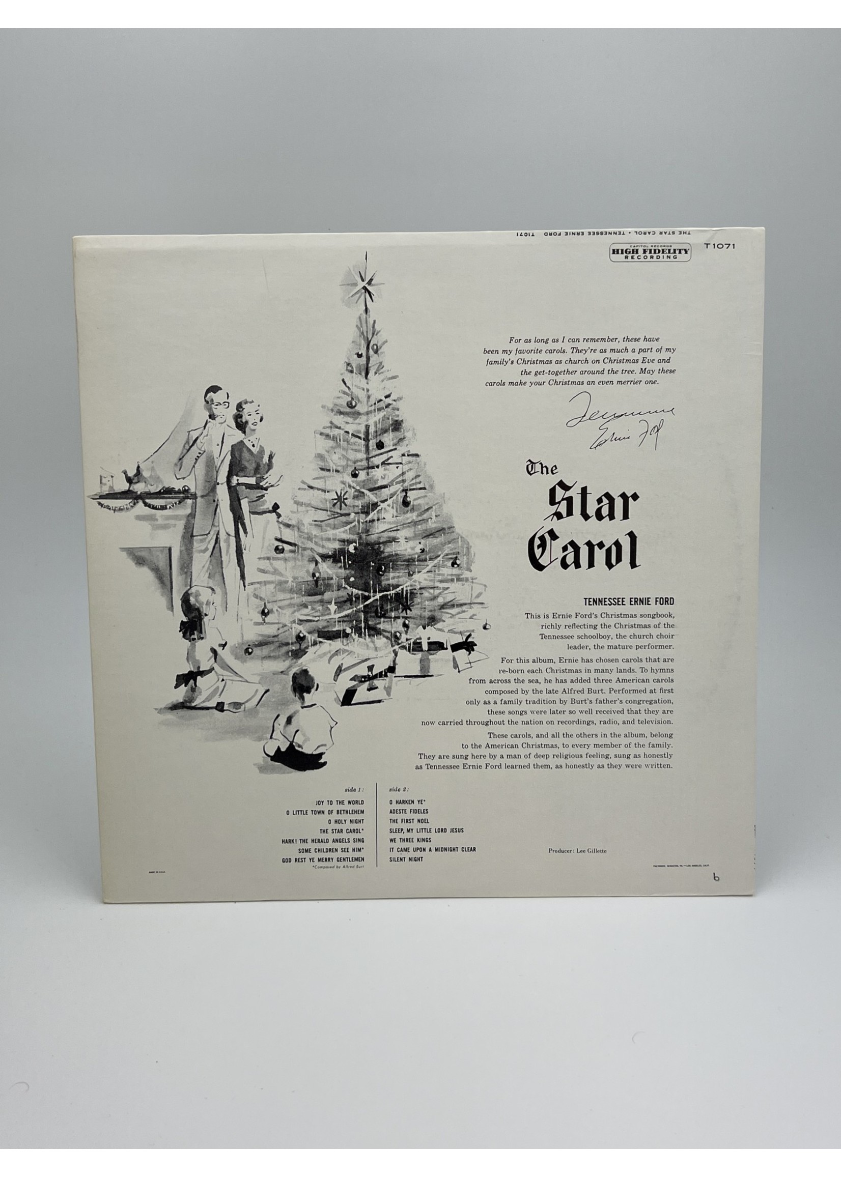 LP Tennessee Ernie Ford The Star Carol LP Record