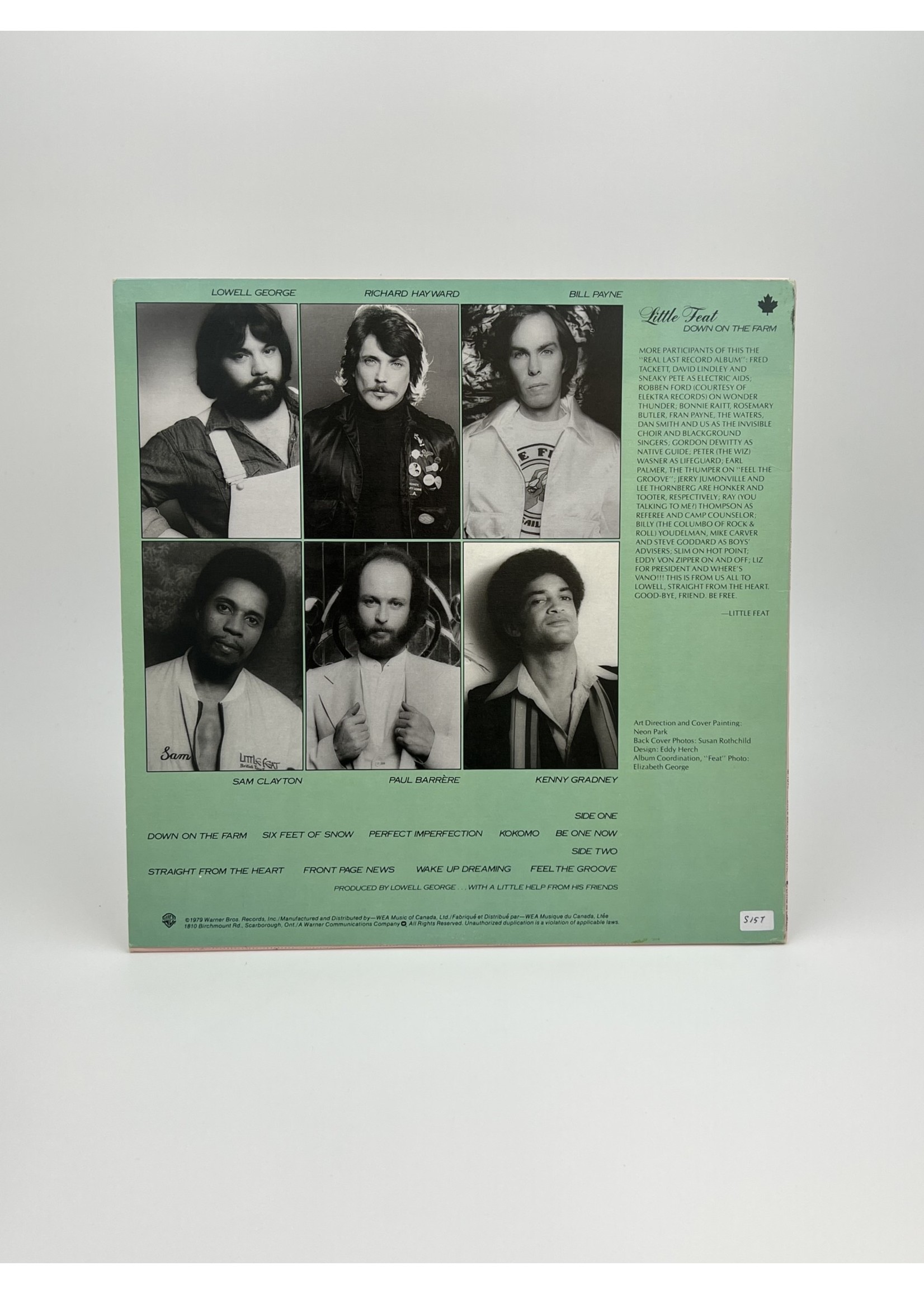 LP Little Feat Down on the Farm LP Record