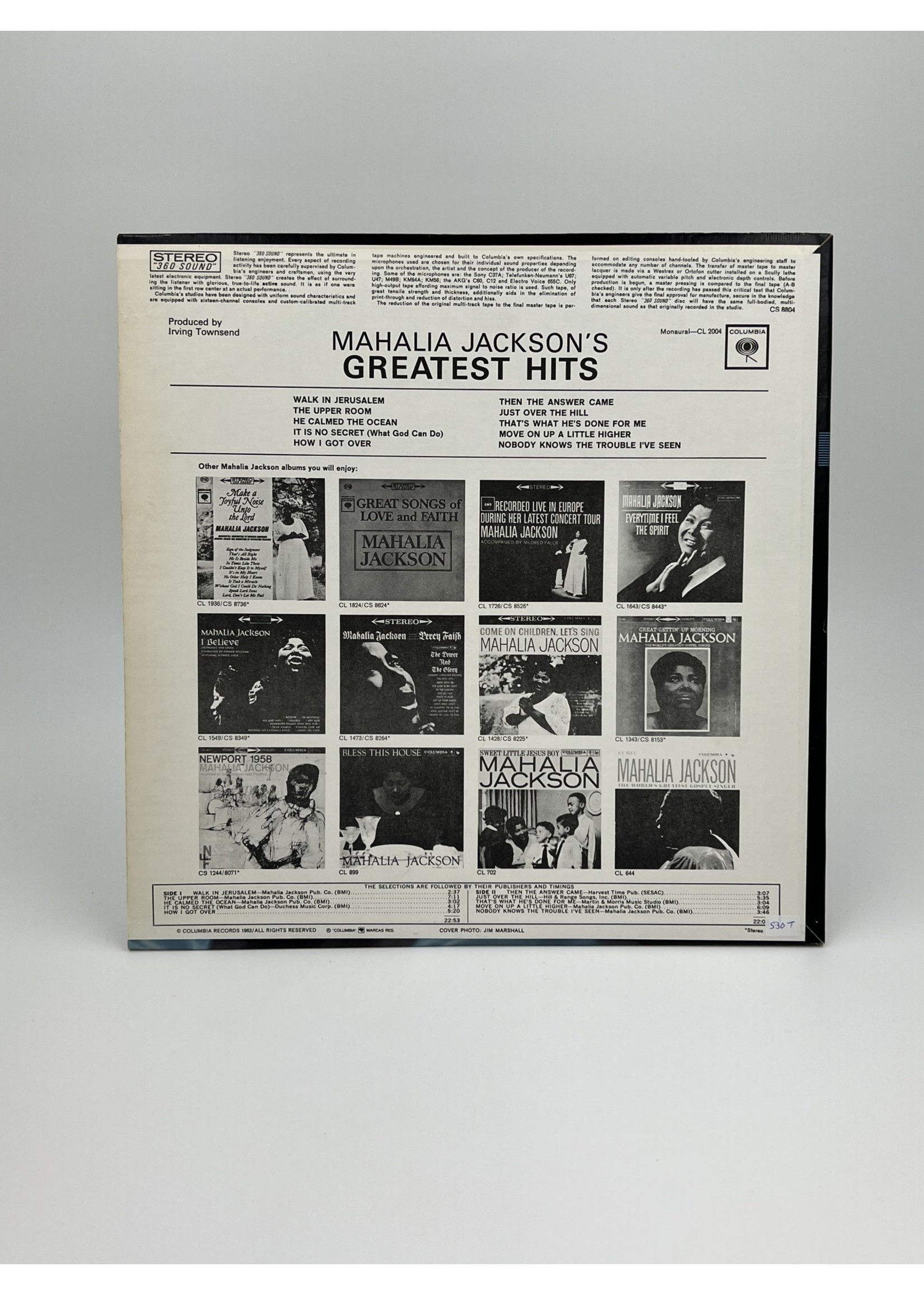 LP Mahalia Jacksons Greatest Hits var2 LP Record