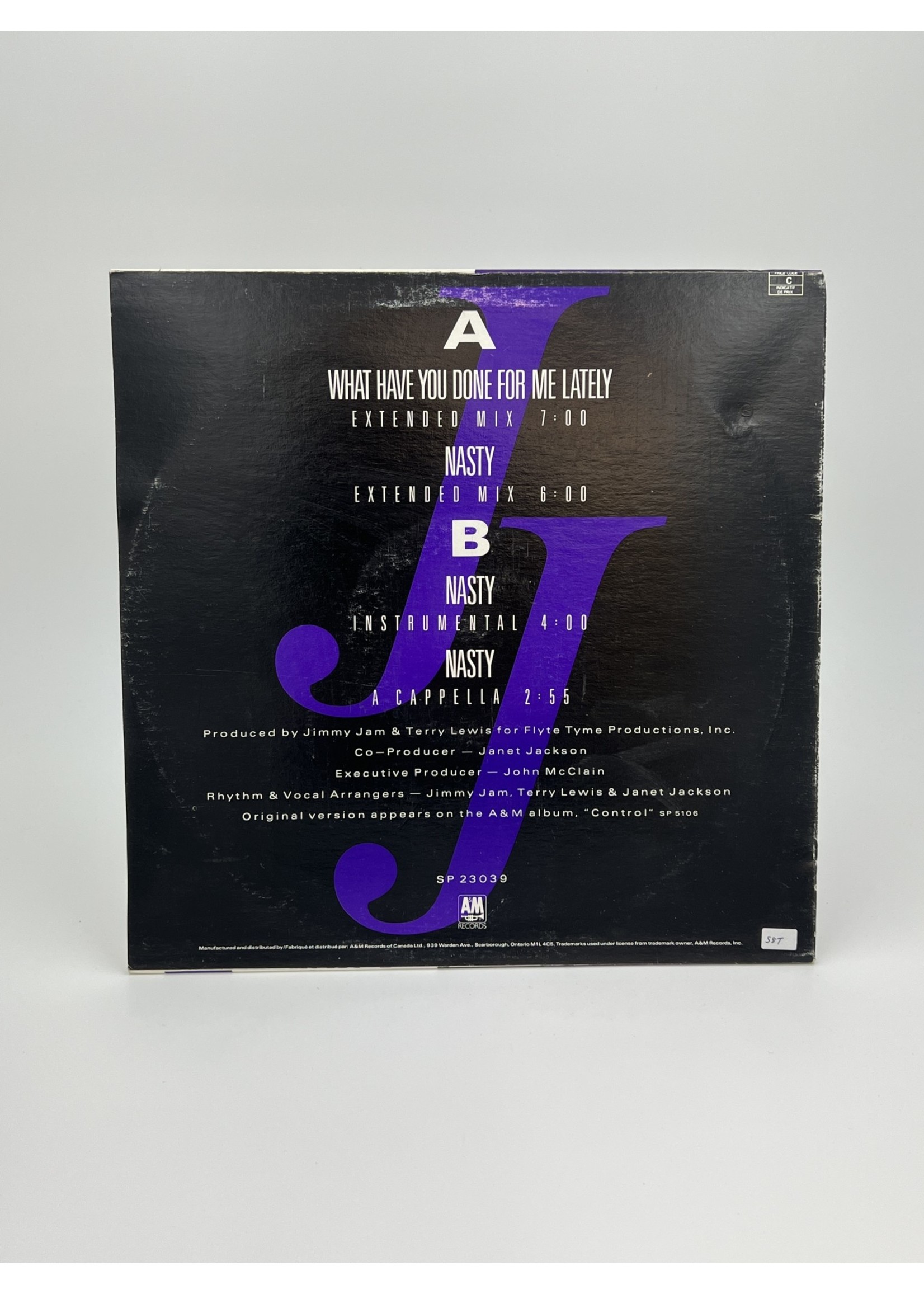 LP Janet Jackson What Have You Done For Me Lately SP Record