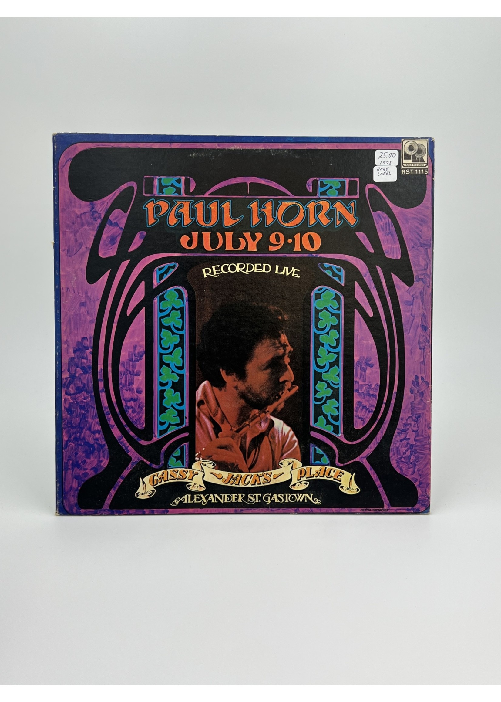 LP Paul Horn July 9 10 Recorded Live Gassy Jacks Place LP Record