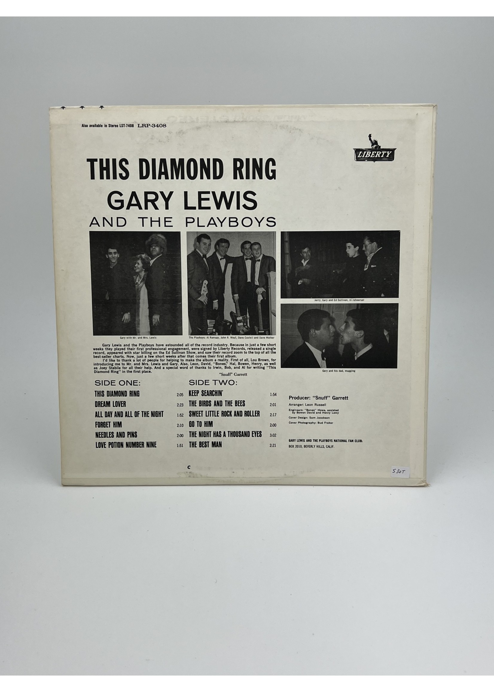 LP Gary Lewis and the Playboys This Diamond Ring LP Record