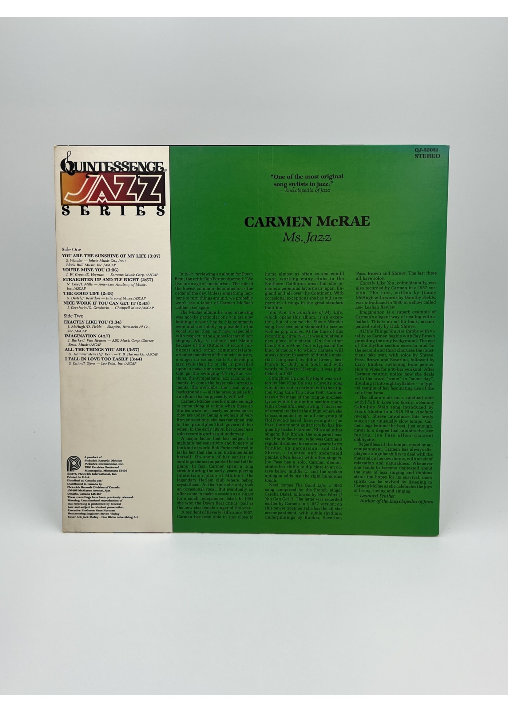 LP Colin Mcrae Ms Jazz LP Record