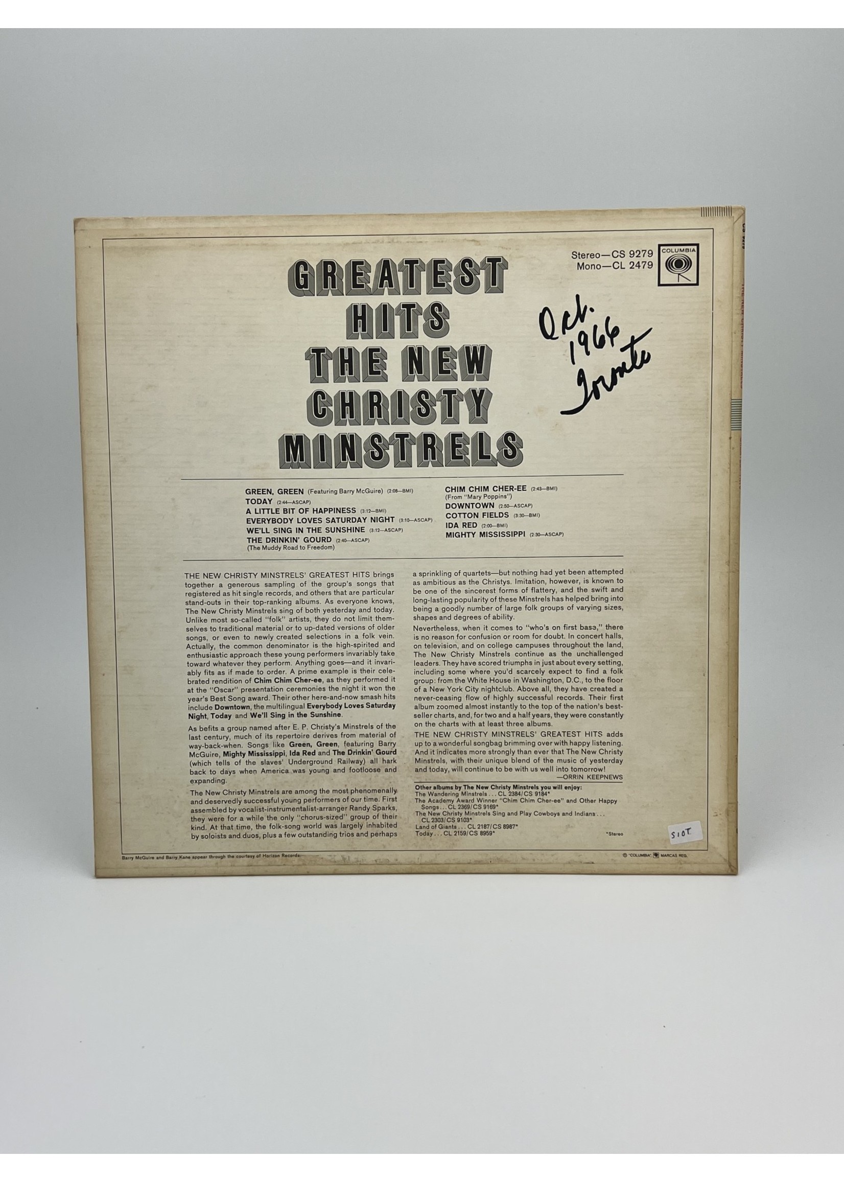 LP The New Christy Minstrels Greatest Hits LP Record