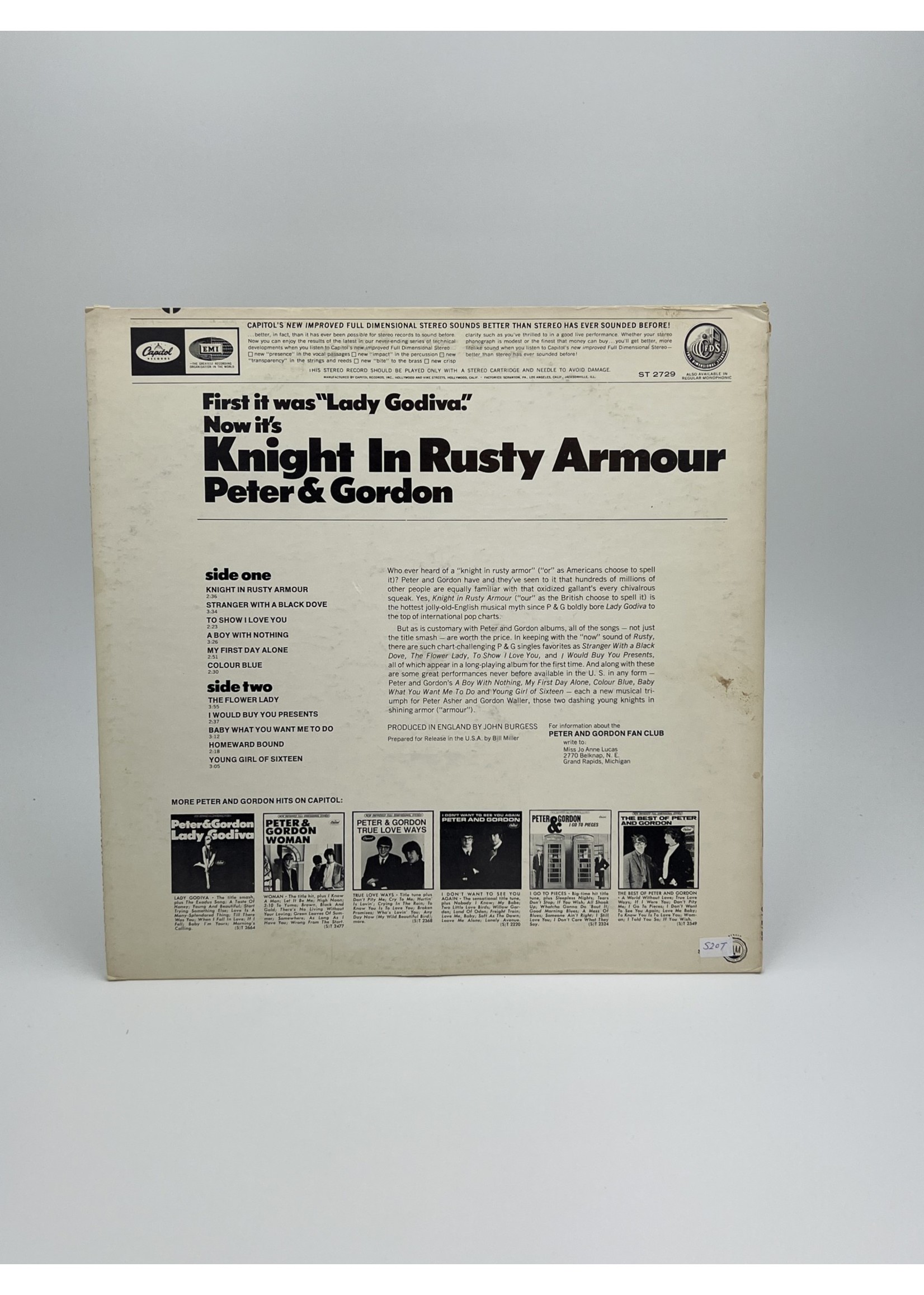 LP Peter and Gordon Knight In Rusty Armour LP Record