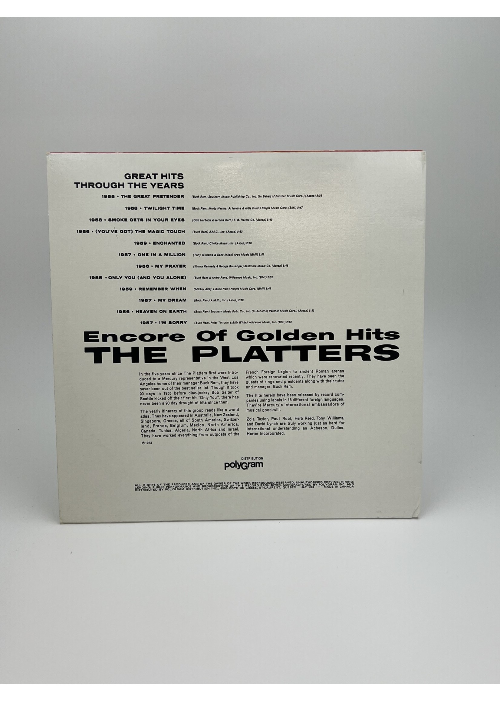 LP Encore of the Golden Hits The Platters LP Record