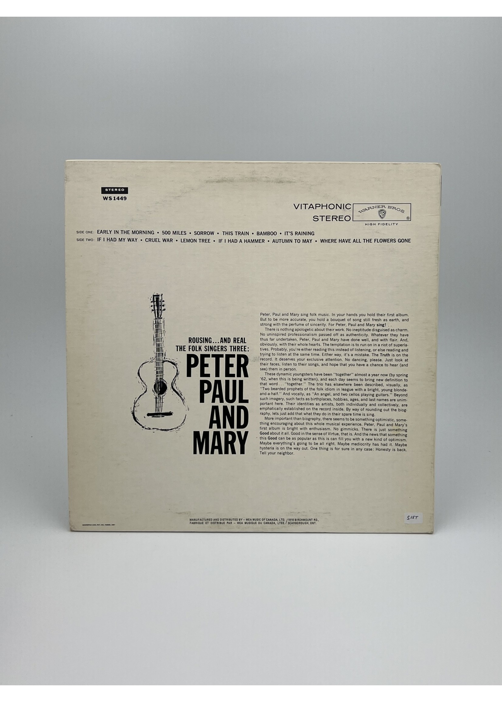 LP Peter Paul and Mary LP Record