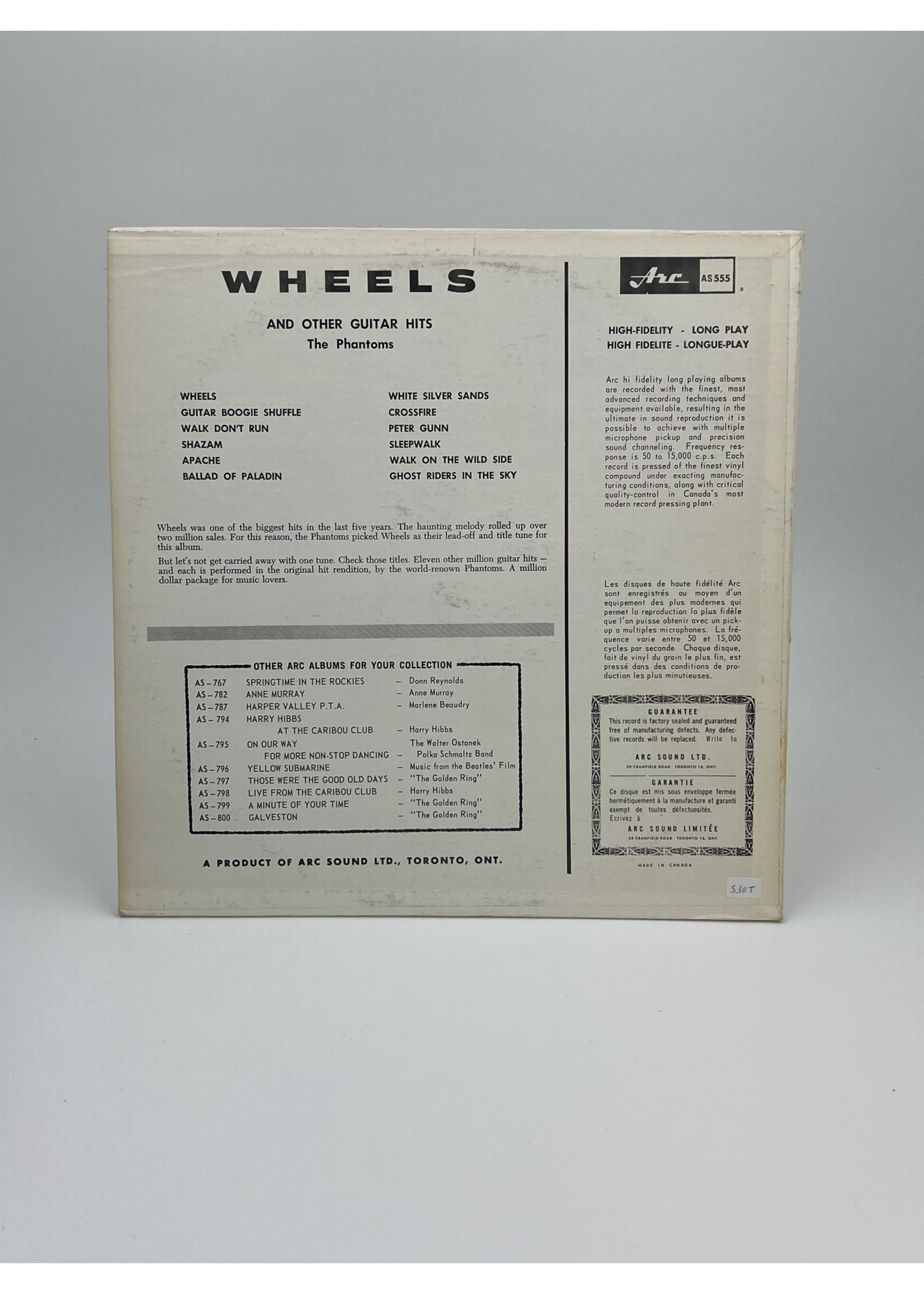 LP The Phantoms Wheels and other Guitar Hits LP Record