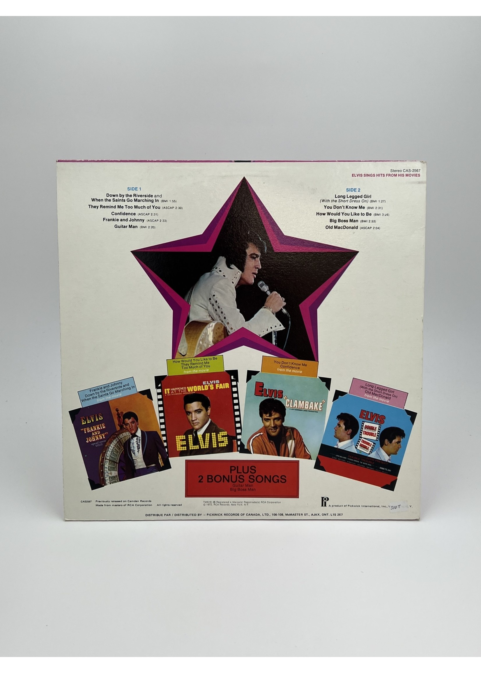 LP Elvis Presley Sings Hits From His Movies Volume 1 LP Record