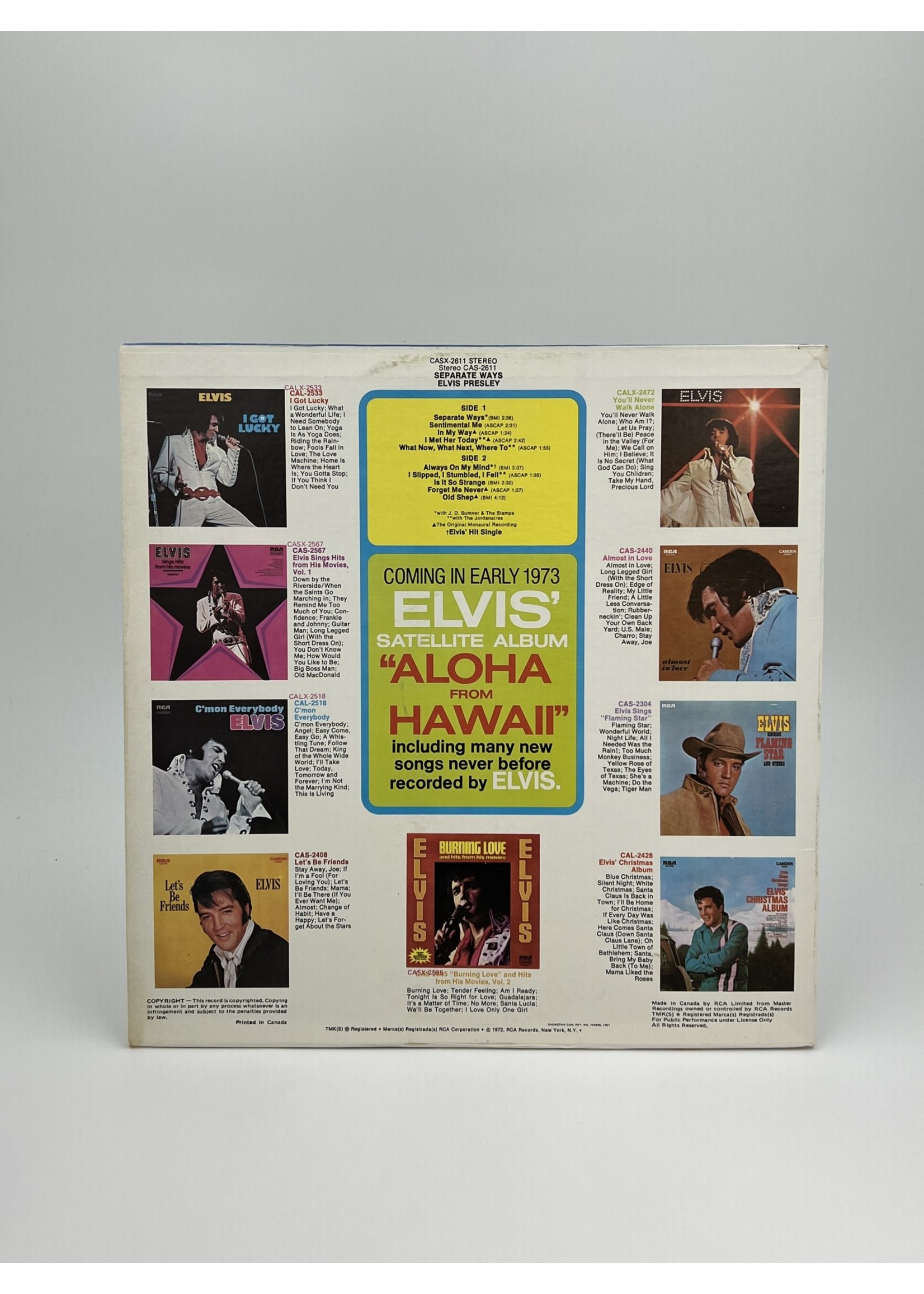 LP Elvis Presley Separate Ways var4 LP Record