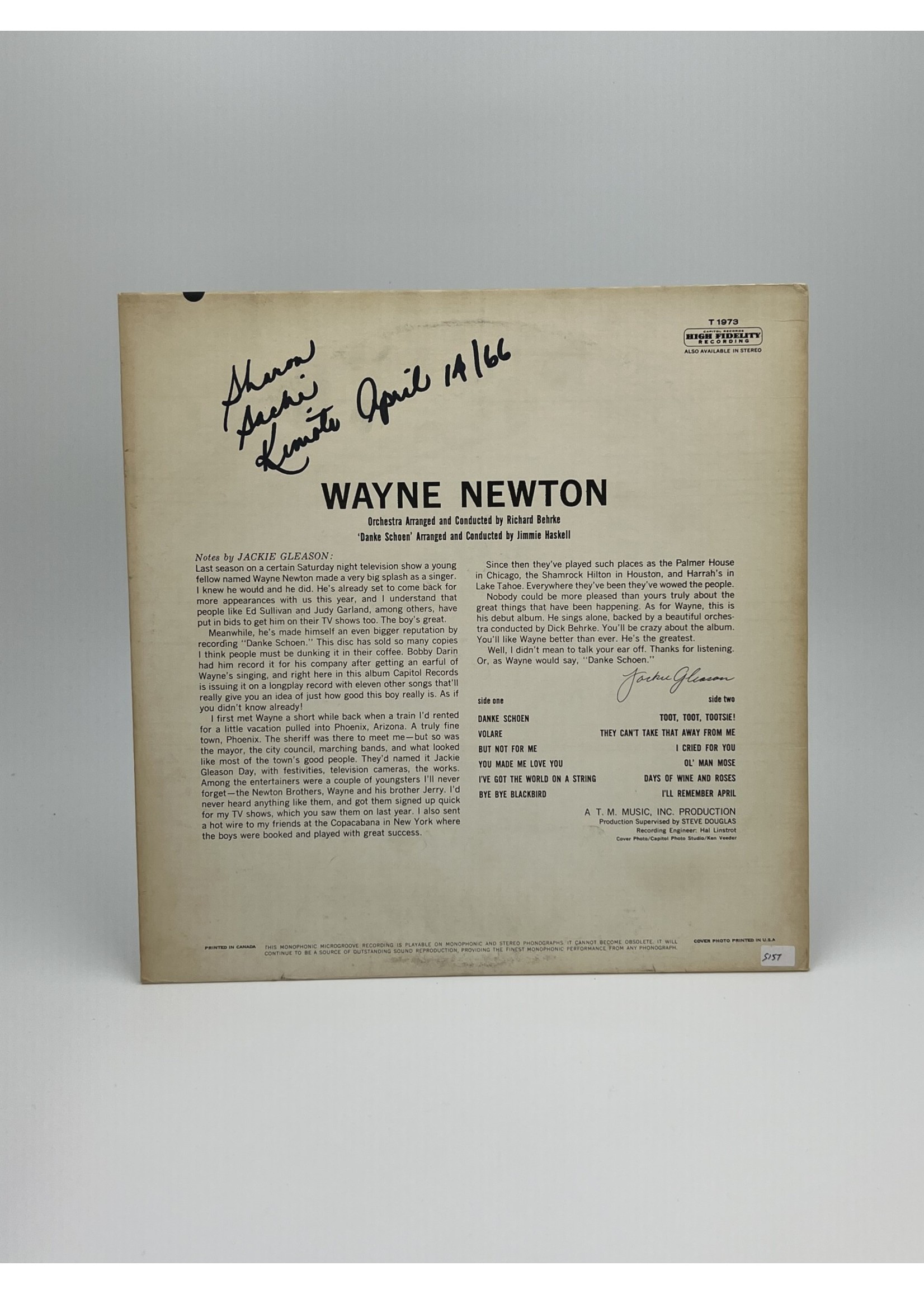 LP Wayne Newton Danke Schoen LP Record