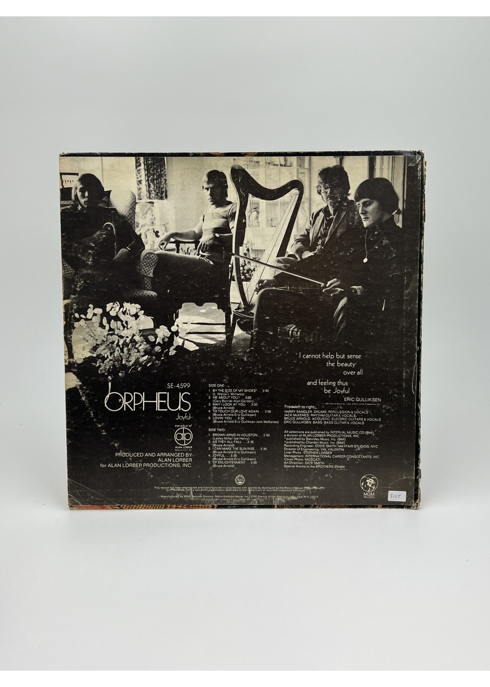 LP Orpheus Joyful LP Record