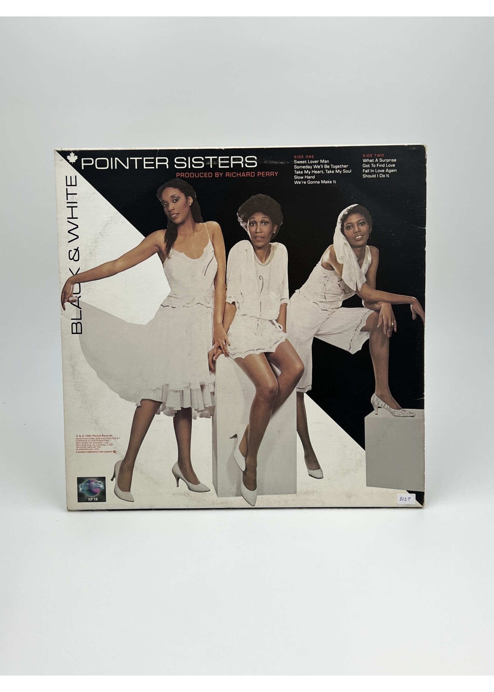 LP Pointer Sisters Black and White LP Record