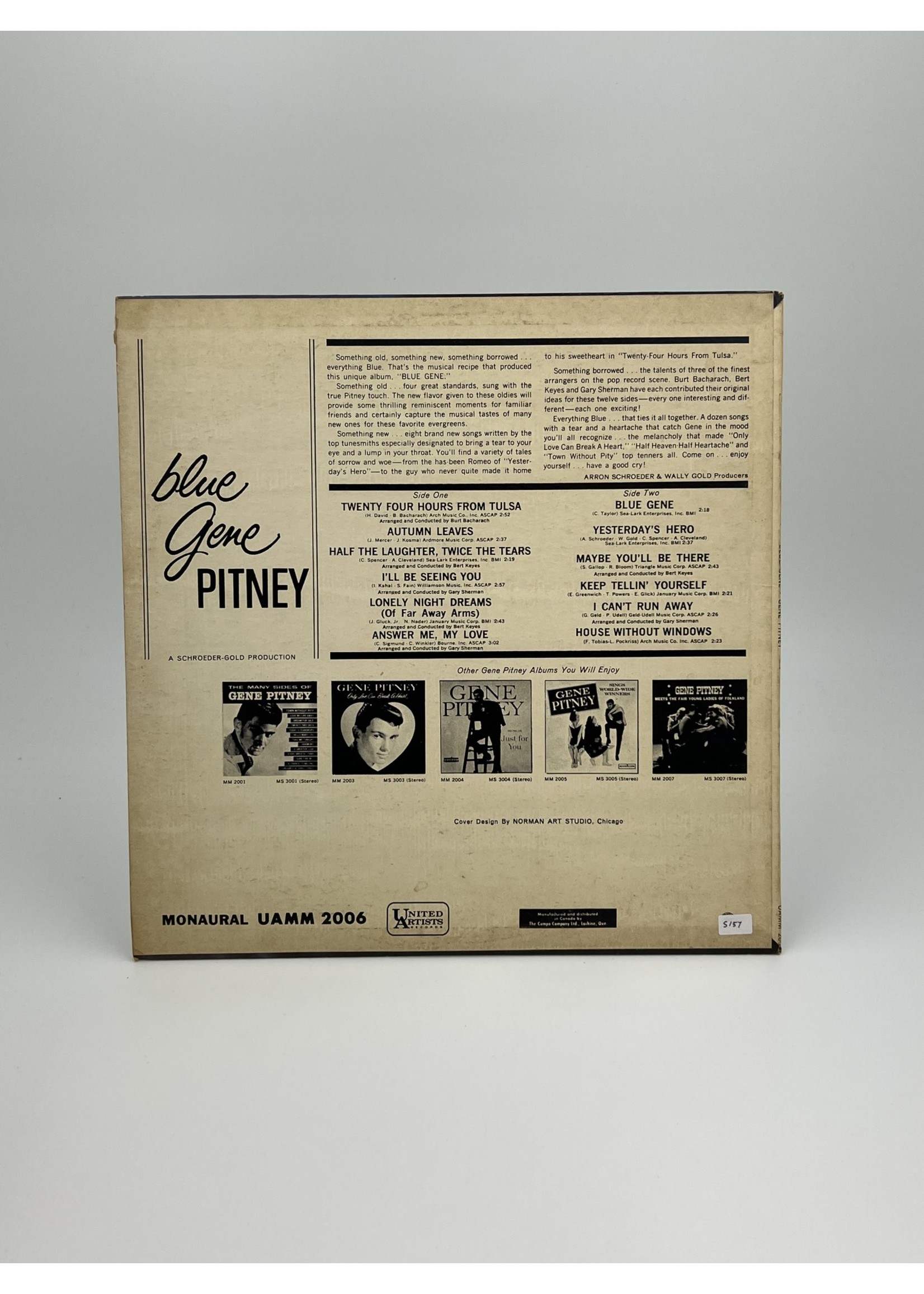 LP Gene Pitney Blue Gene LP Record