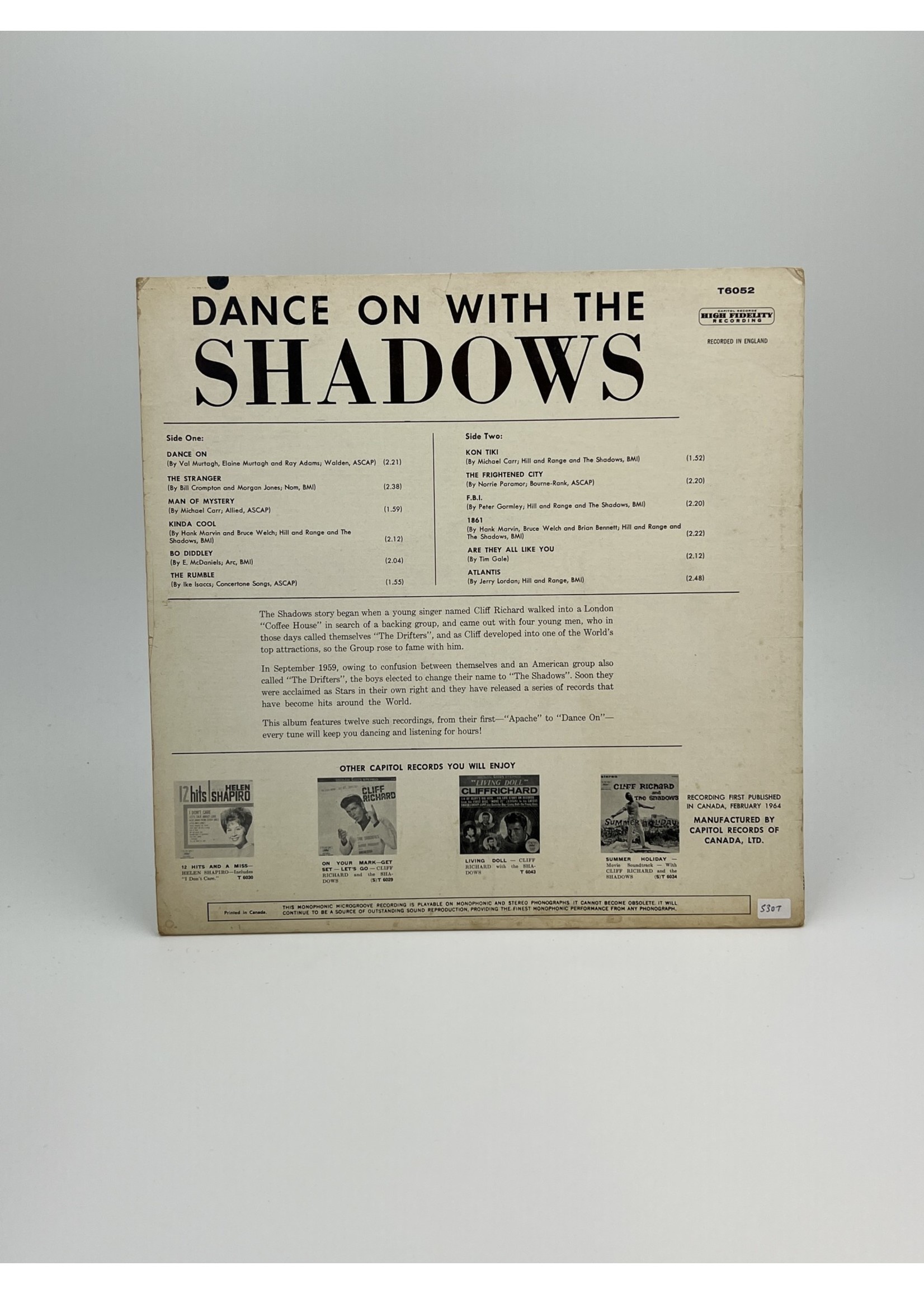 LP Dance On with The Shadows LP Record