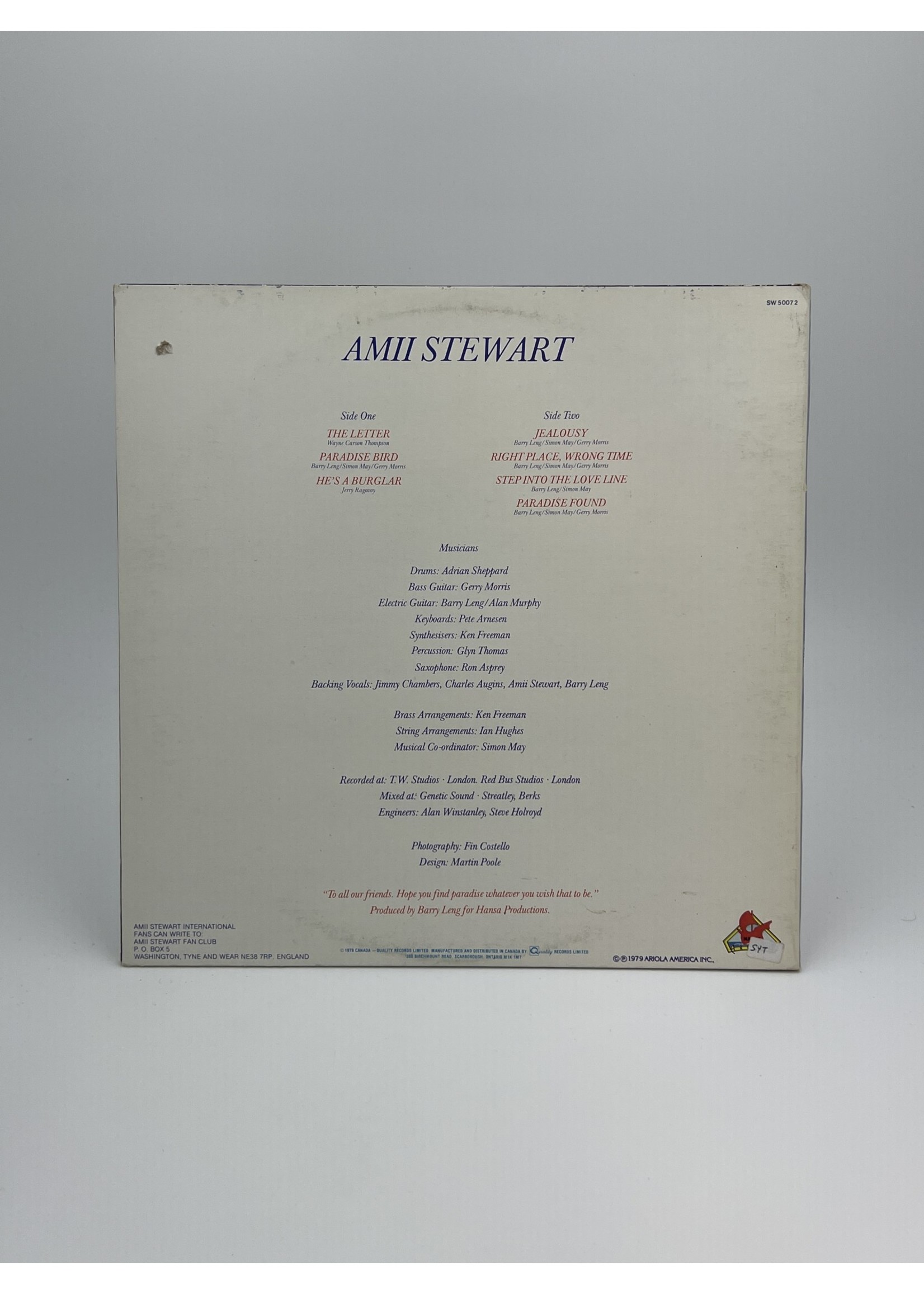 LP Amil Stewart Paradise Bird LP Record