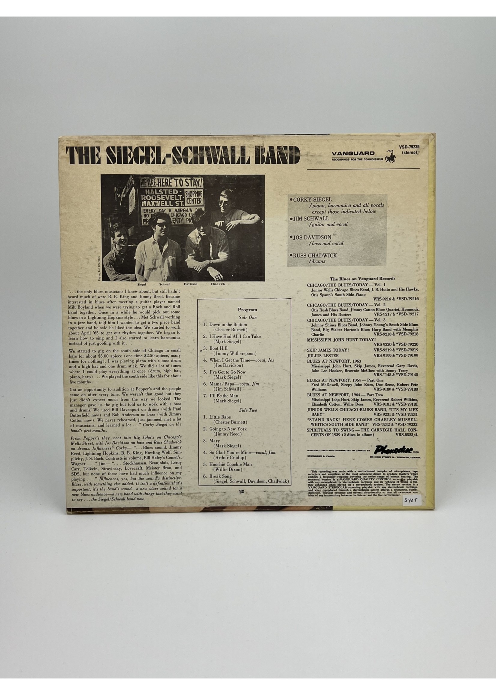 LP The Siegel Schwall Band var2 LP Record