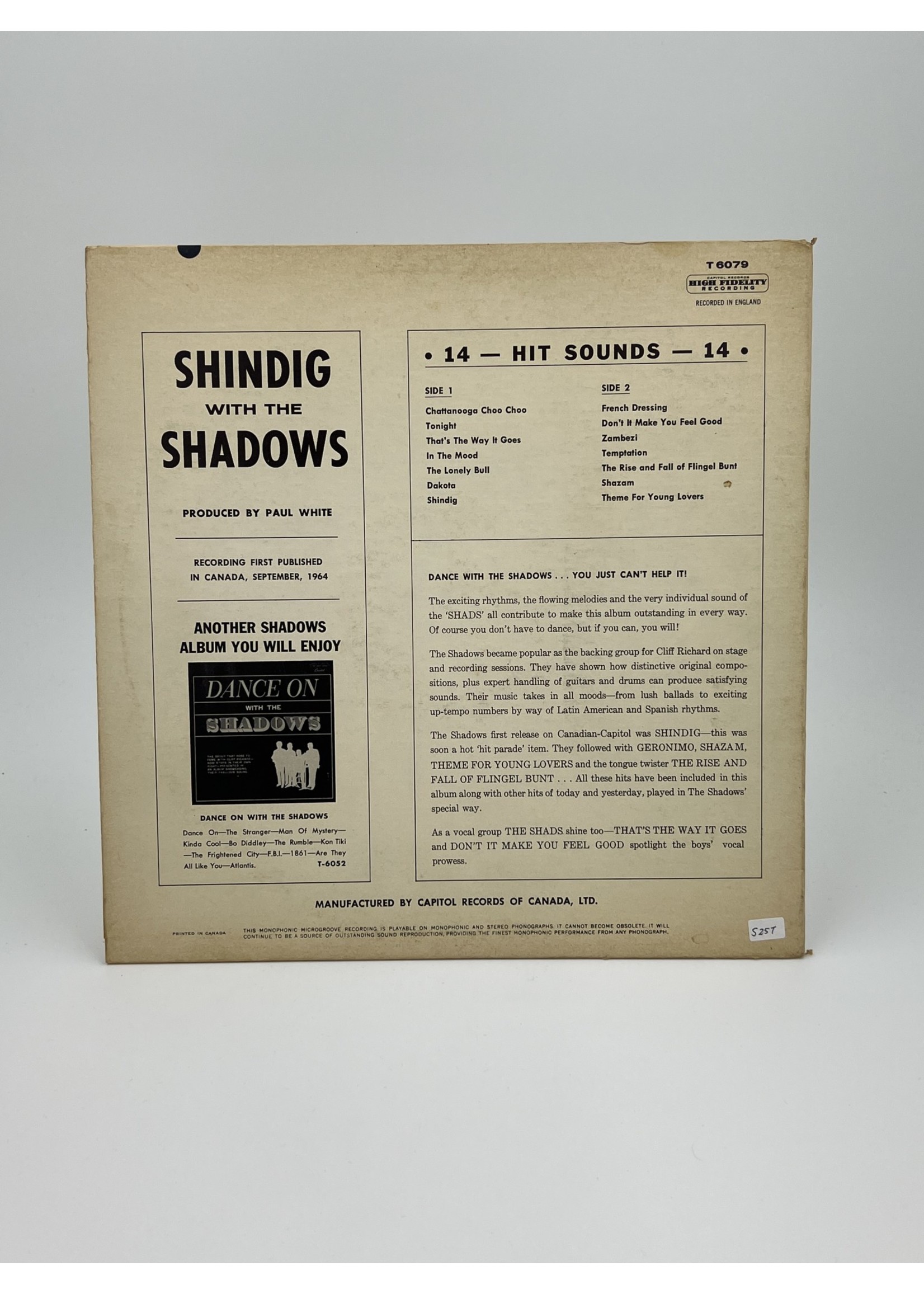 LP The Shadows Shindig LP Record