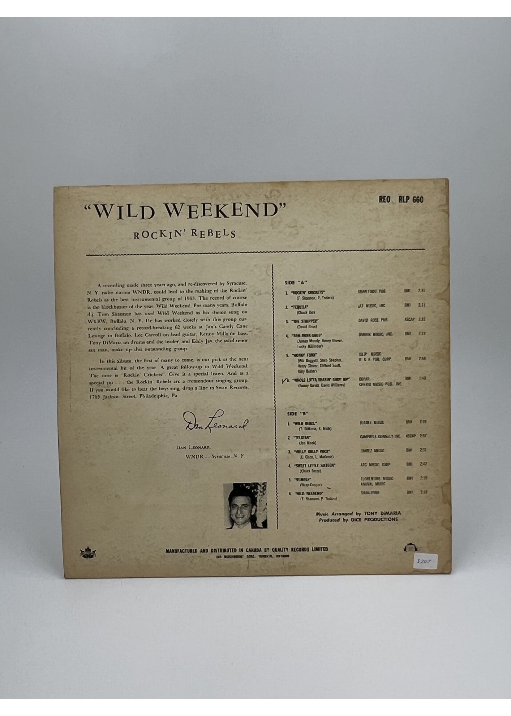 LP Rockin Rebels Wild Weekend LP Record