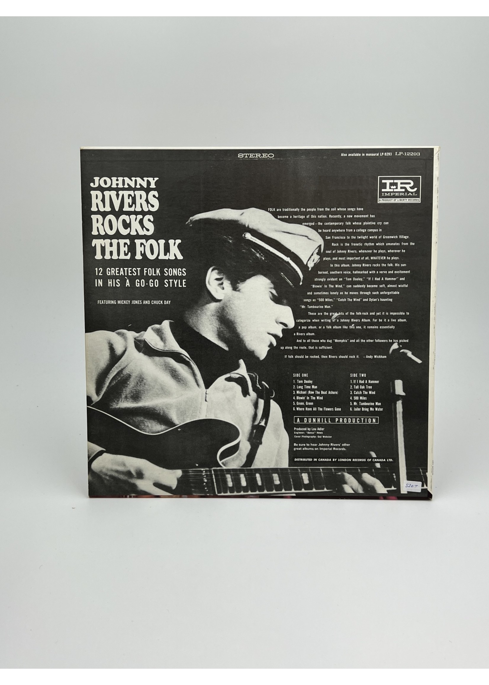 LP Johnny Rivers Rocks The Folks LP Record