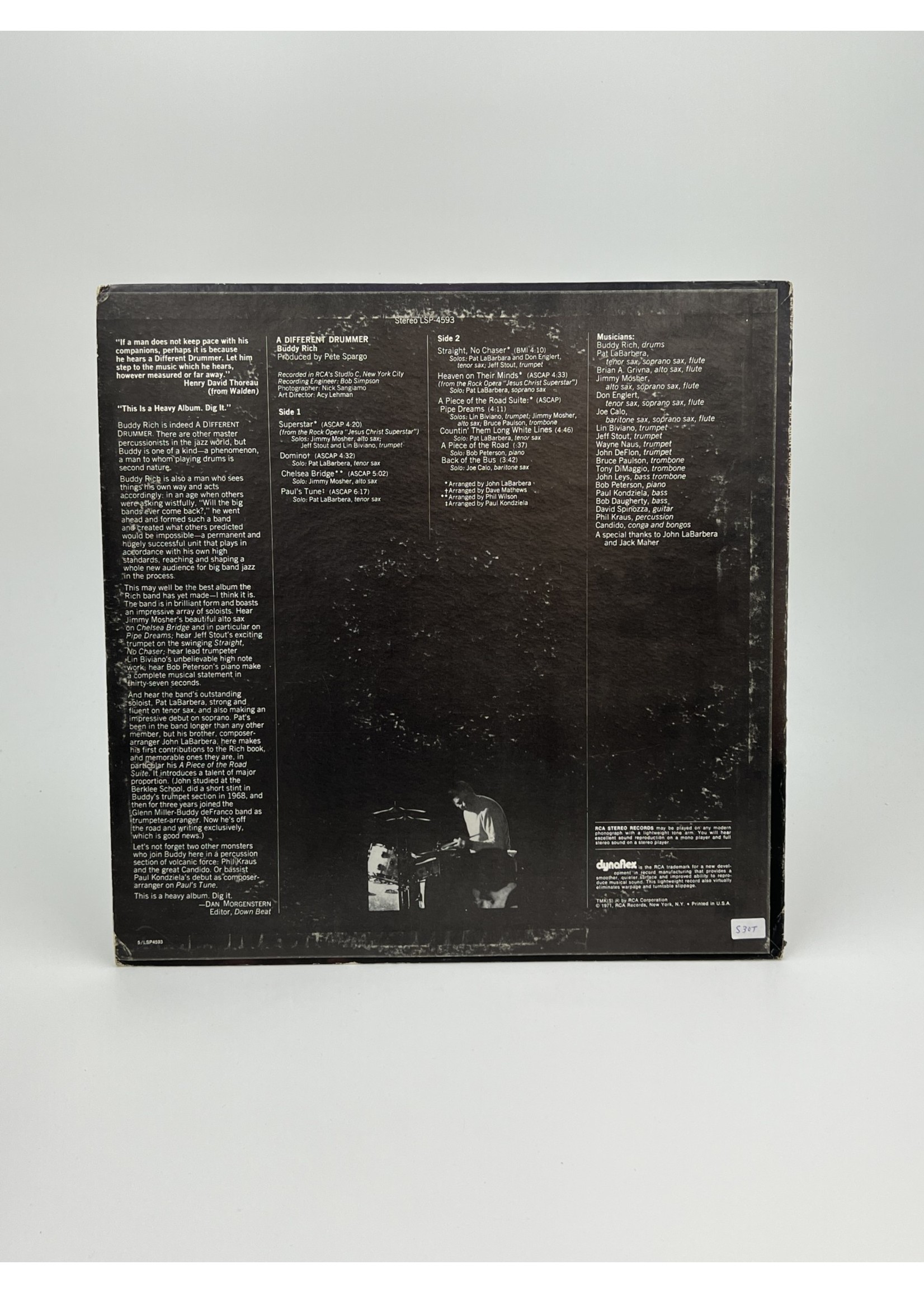 LP Buddy Rich A Different Drummer LP Record