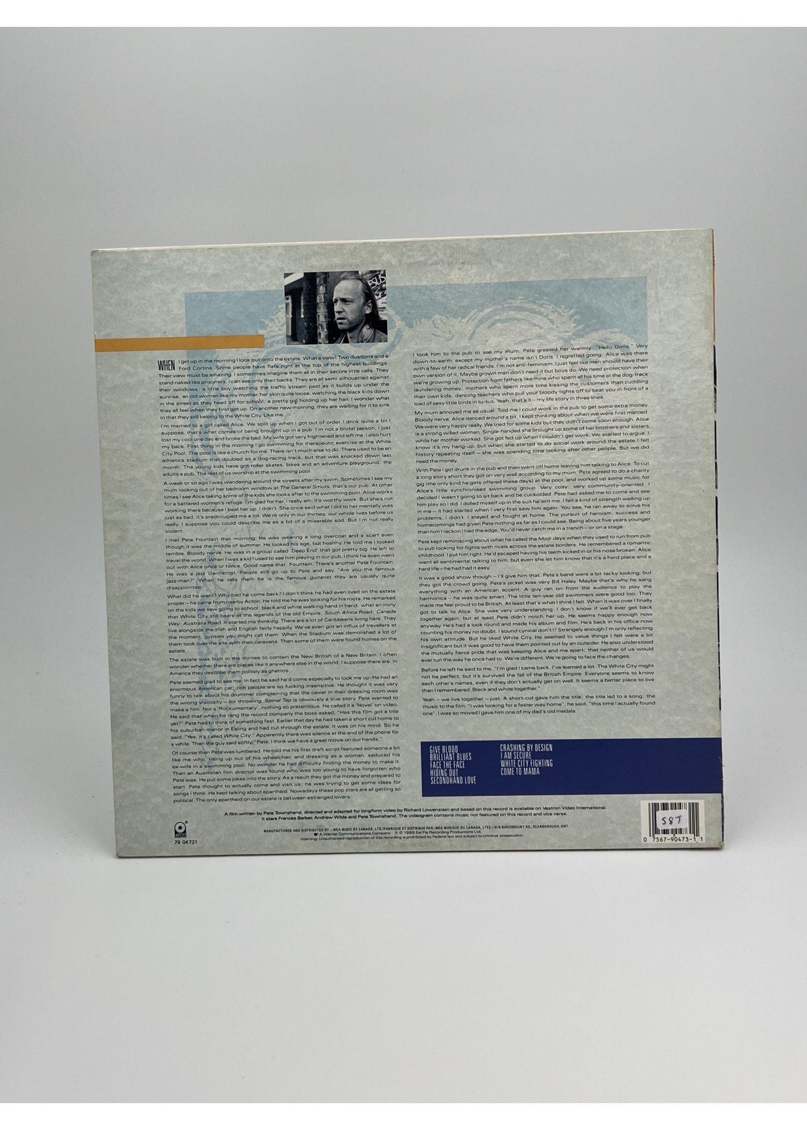 LP Pete Townshend White City LP Record