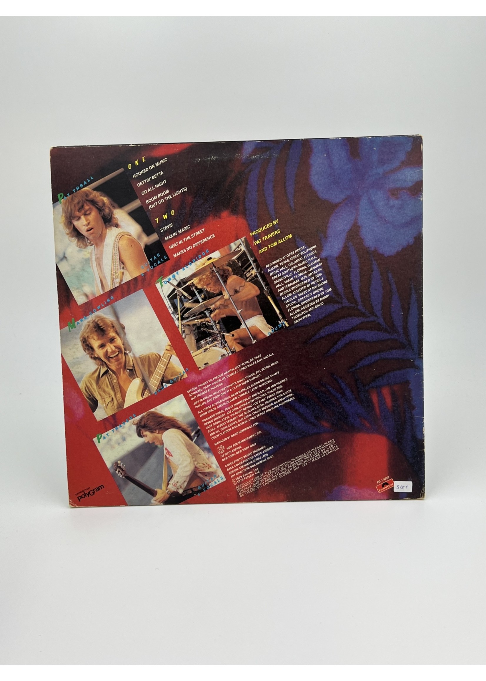 LP Pat Travers Band Go For What You Know Live LP Record