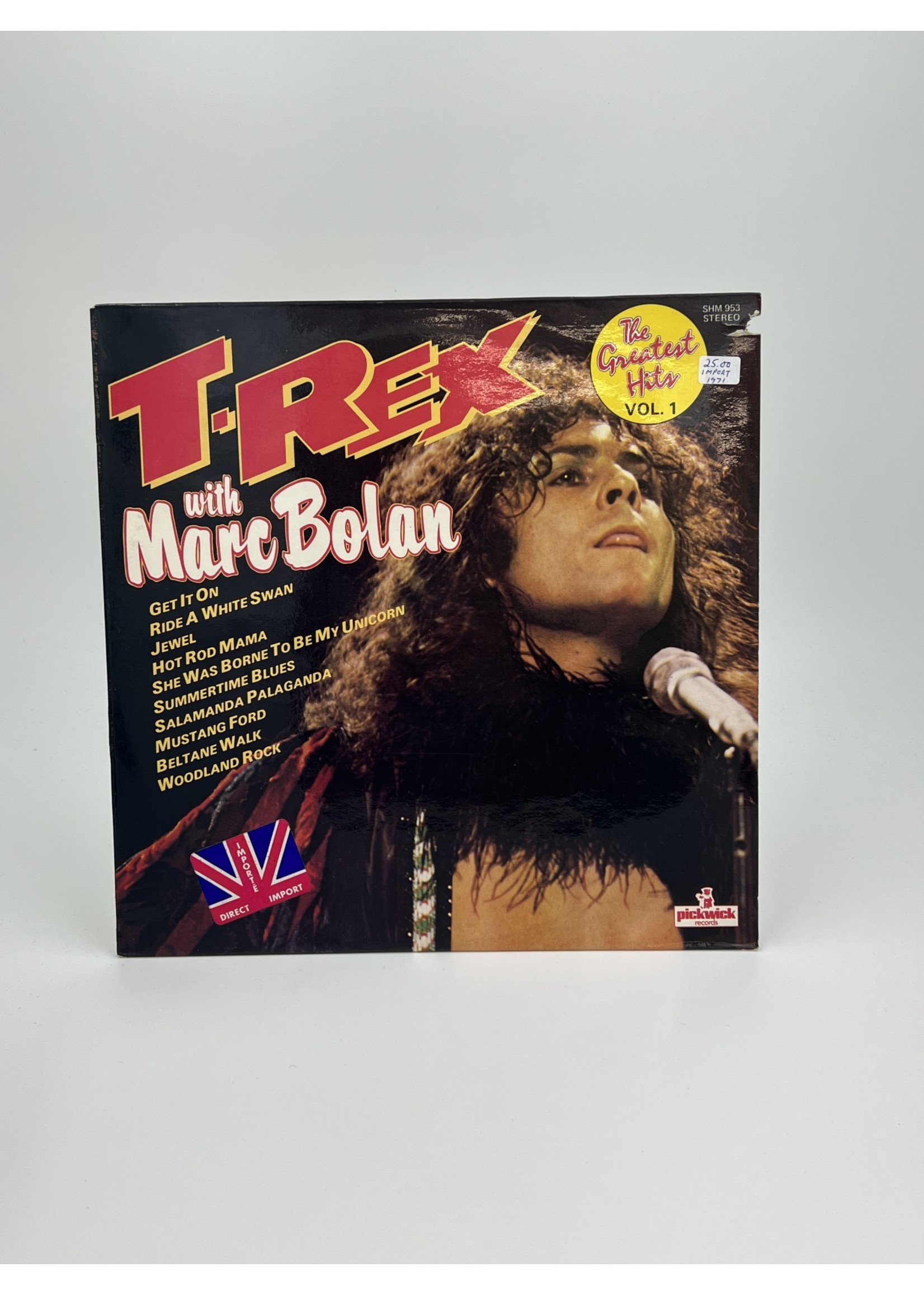 LP T REX with Marc Bolan The Greatest Hits Volume 1 LP Record