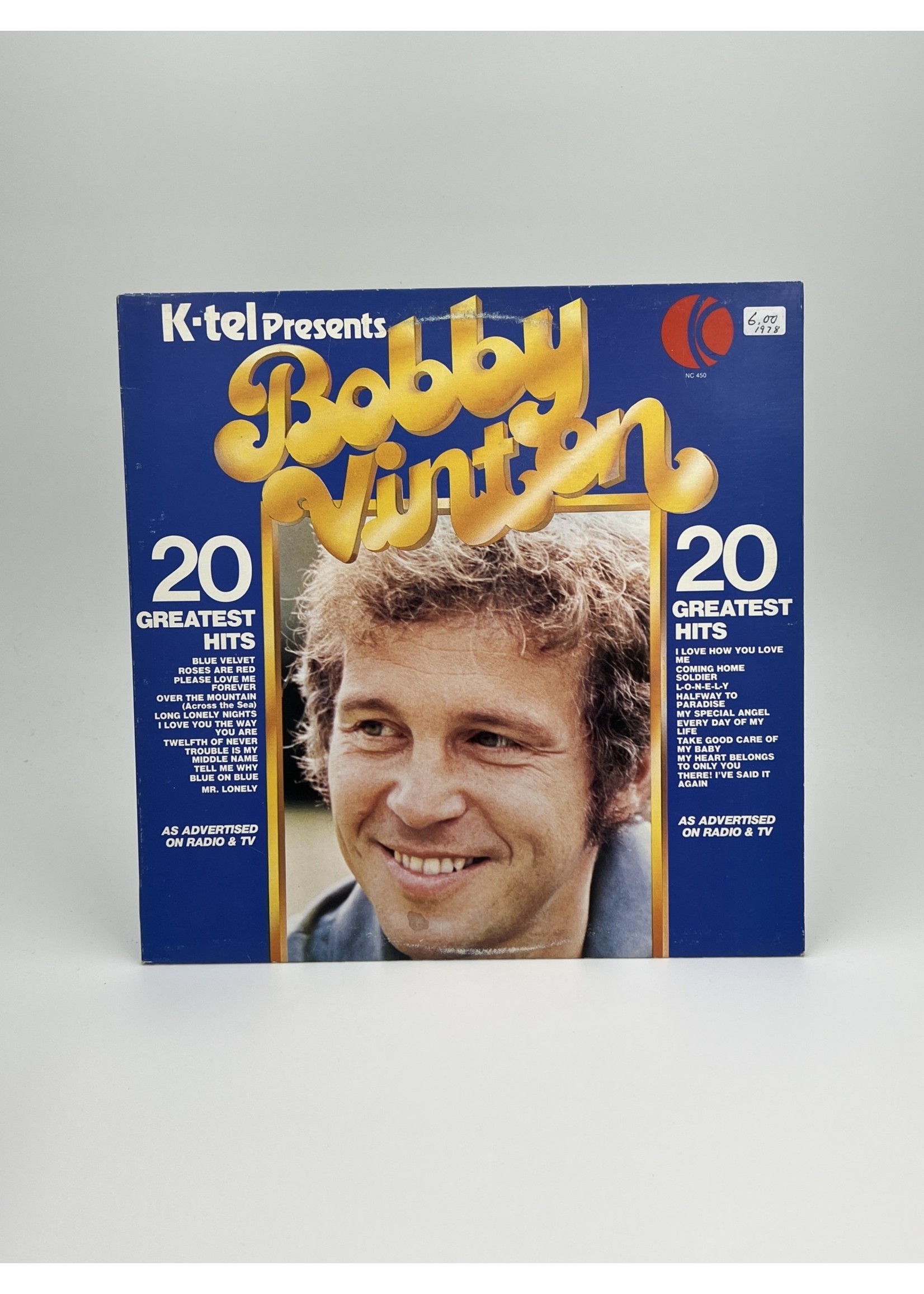 LP Bobby Vinton 20 Greatest Hits LP Record