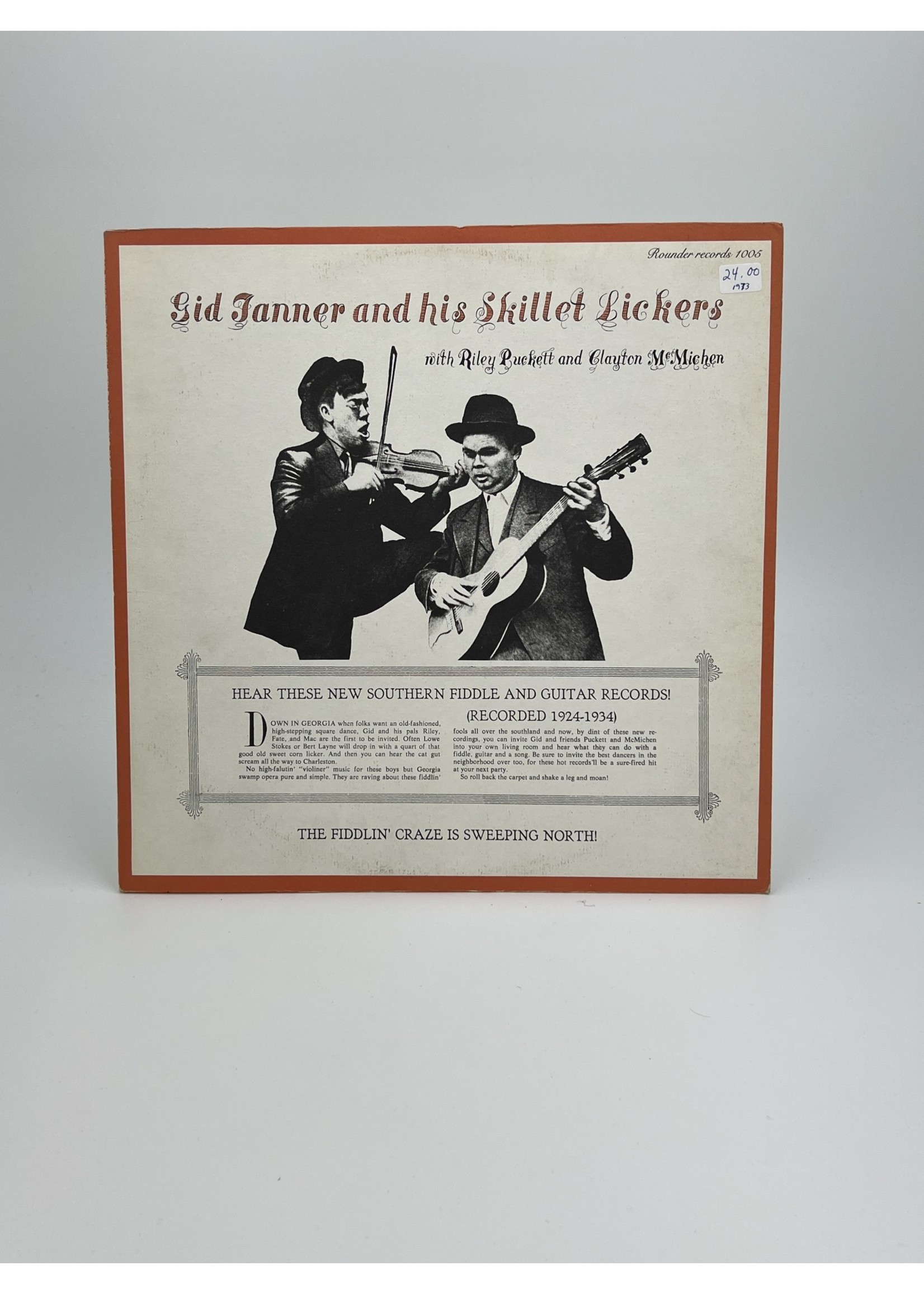 LP Gid Tanner and his Skillet Lickers Hear These New Southern Fiddle and Guitar Records LP Record