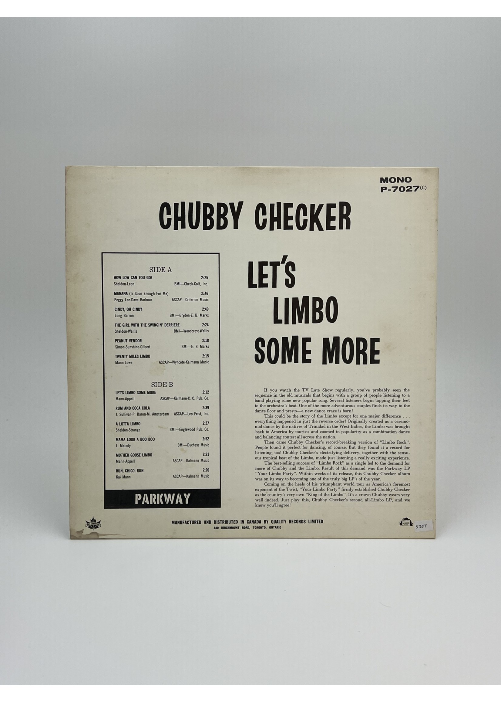 LP Chubby Checker Lets Limbo Some More LP Recor